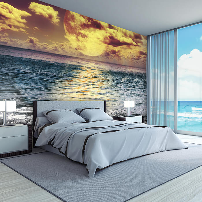 Fototapete Vollmond über dem Ozean M0906 - Bild 1 Fototapete Vollmond über dem Ozean M0906 - Bild 1