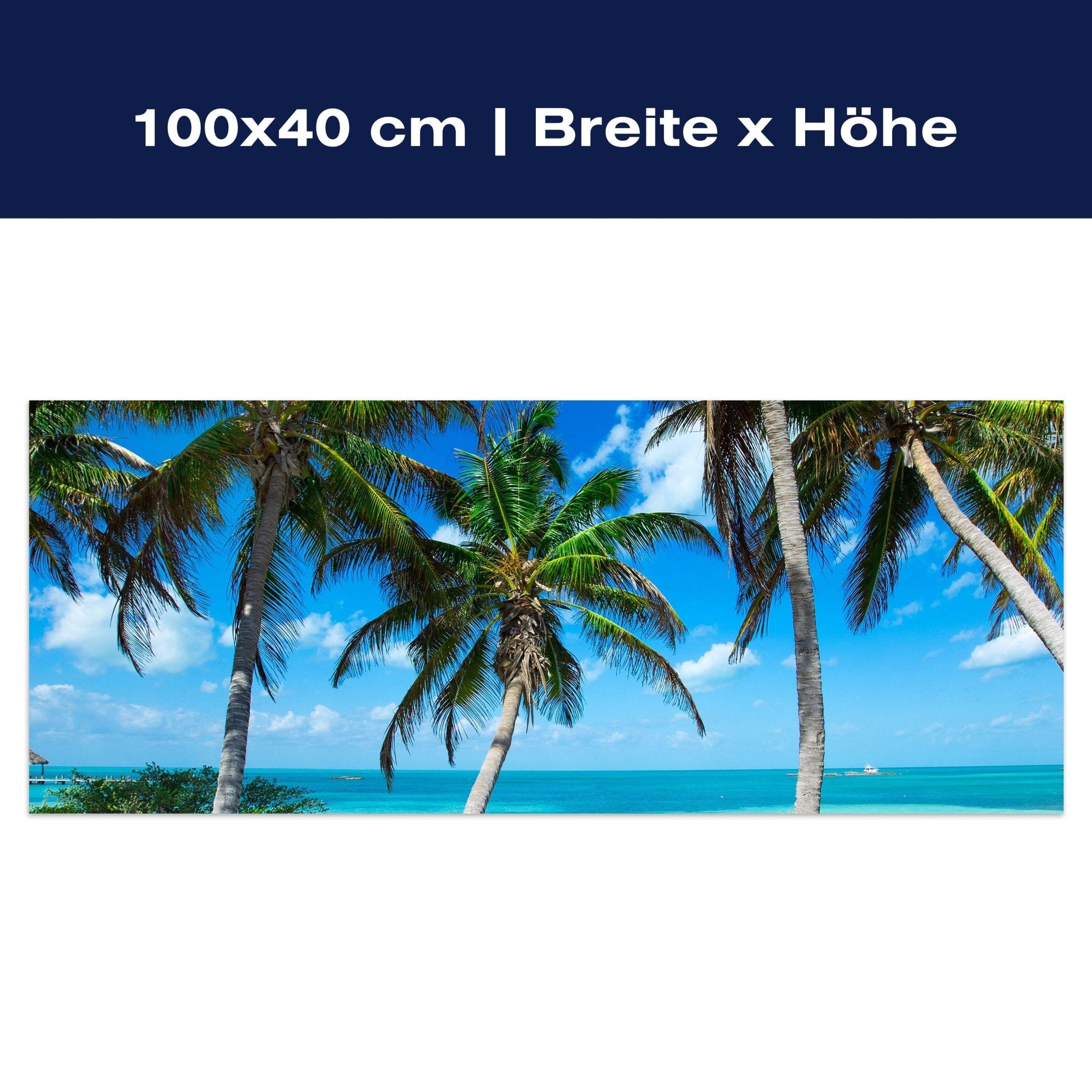 Leinwandbild Palmen an einem tropischen Strand M0914 Leinwandbild Palmen an einem tropischen Strand M0914