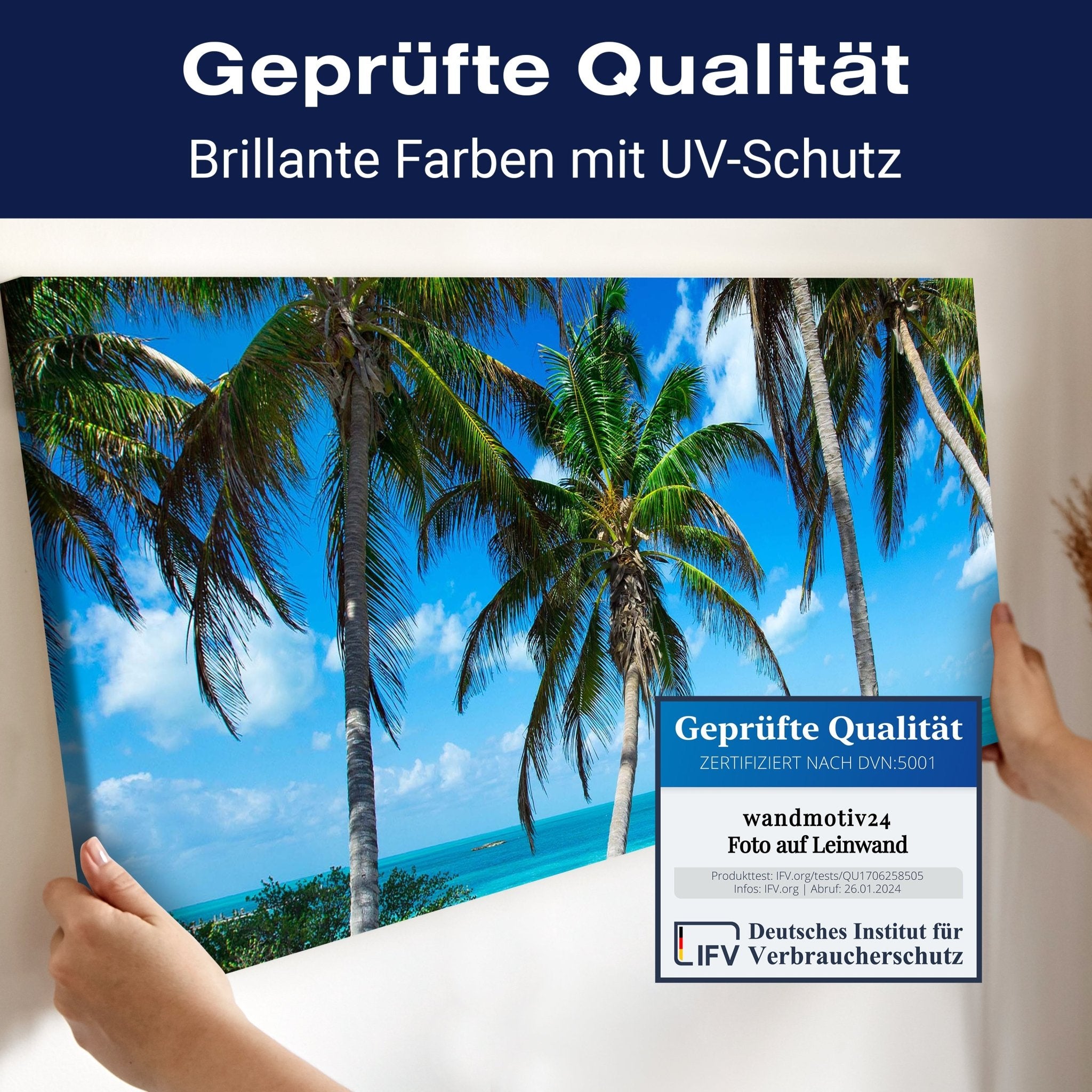 Leinwandbild Palmen an einem tropischen Strand M0914 kaufen - Bild 4 Leinwandbild Palmen an einem tropischen Strand M0914 kaufen - Bild 4