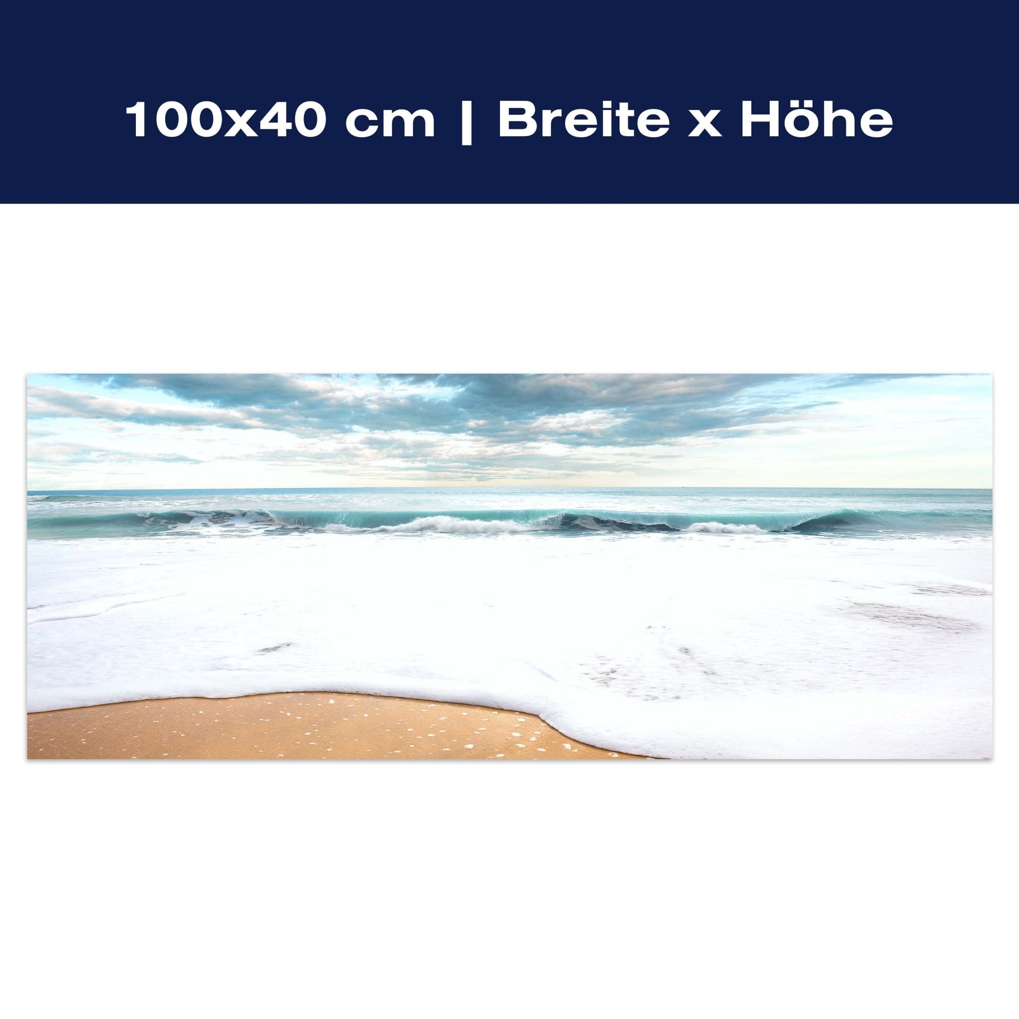 Leinwandbild Strand und idyllischer blauer Himmel M0925 Leinwandbild Strand und idyllischer blauer Himmel M0925