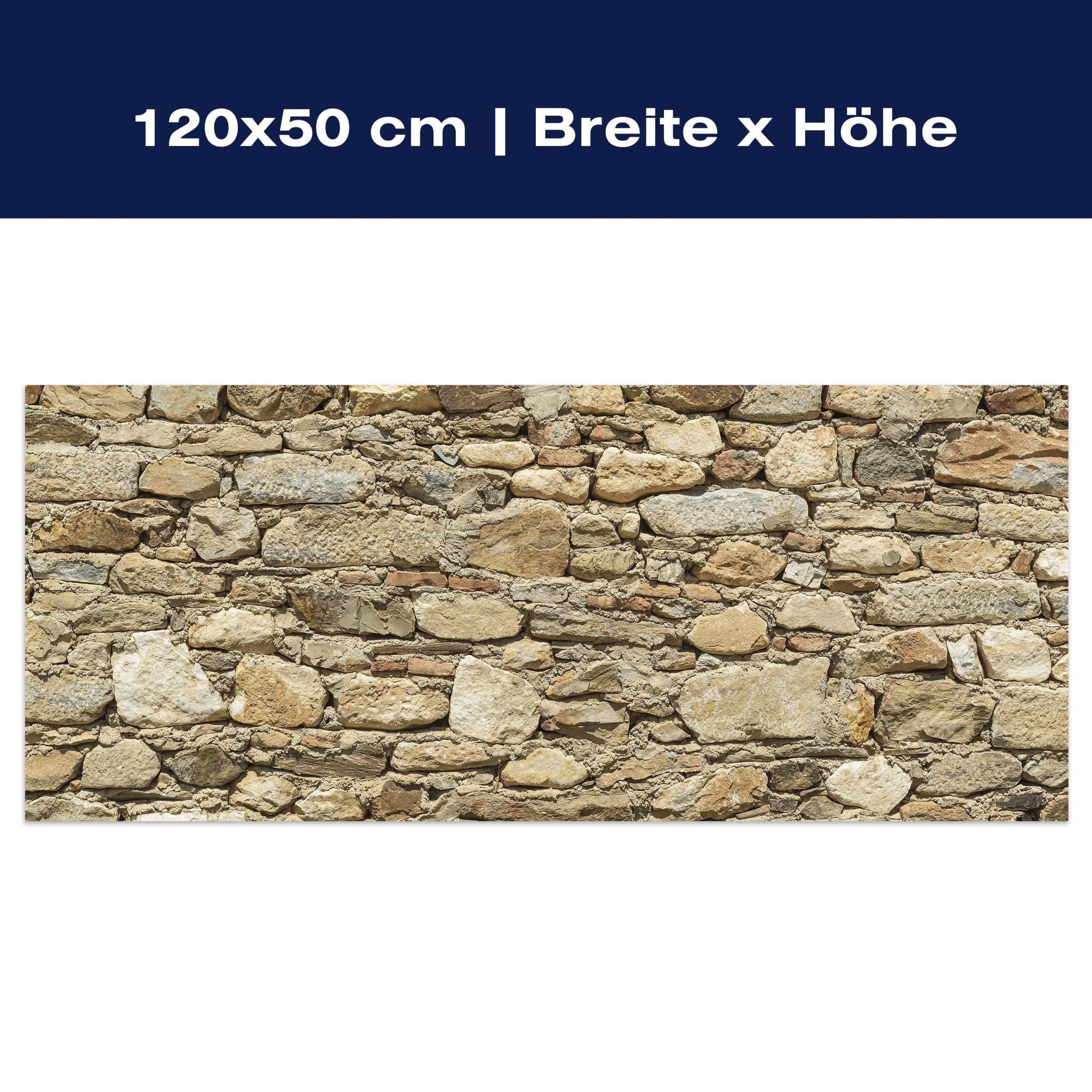 Leinwandbild Alte Steinmauer M0939
