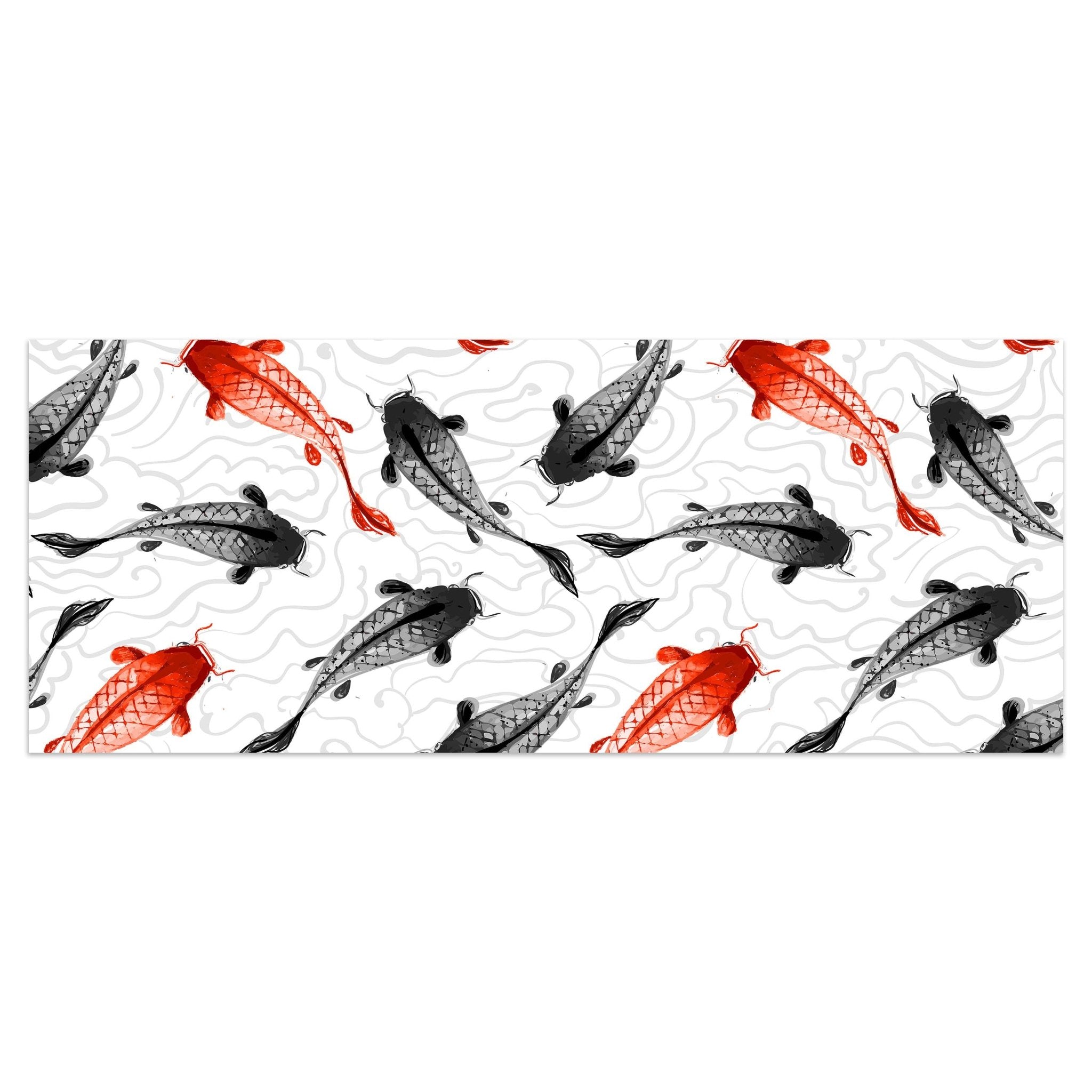 Leinwandbild rote und schwarze Koi-Karpfen M0946 kaufen - Bild 1
