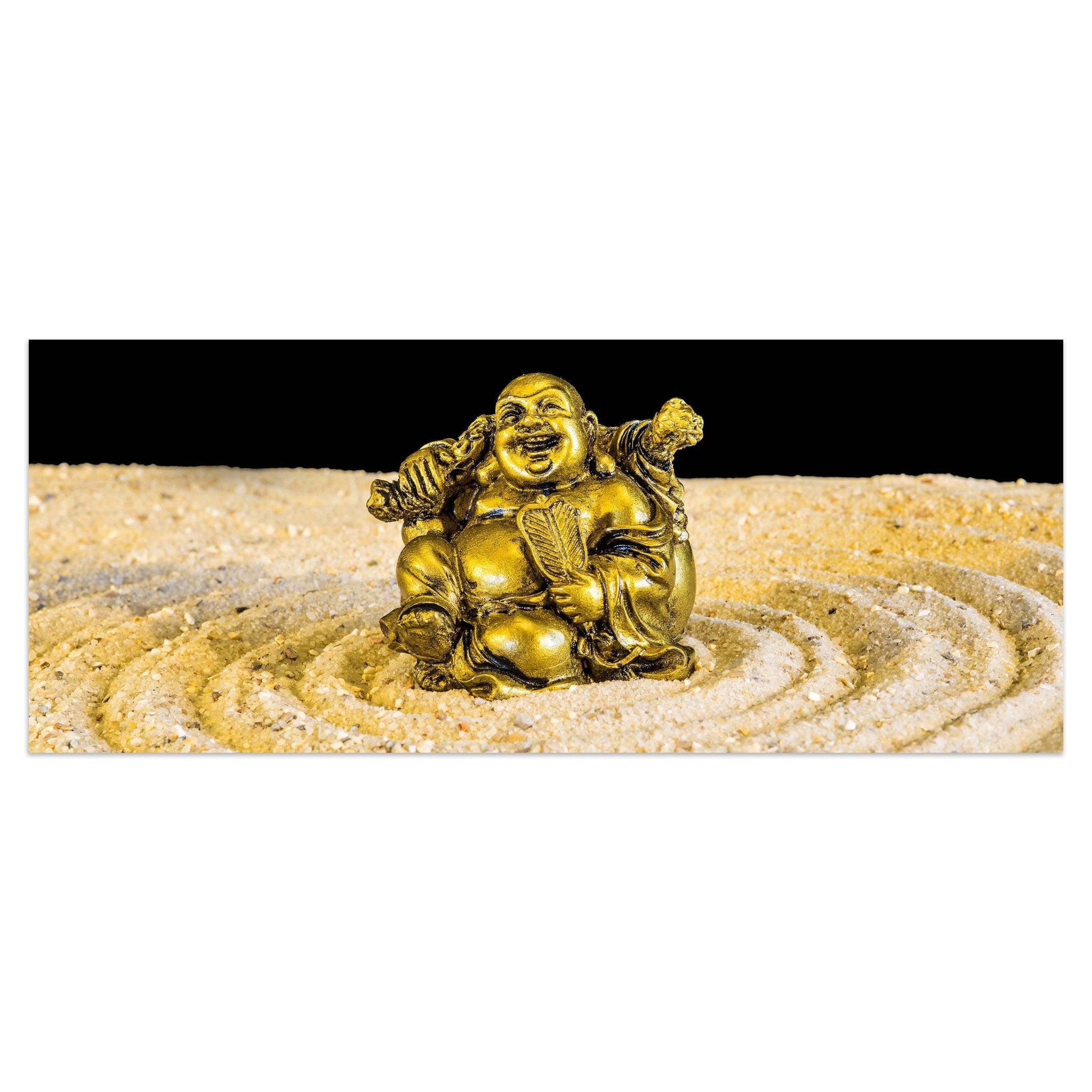Leinwandbild Goldener Buddha im Zen-Kreis M0956 kaufen - Bild 1