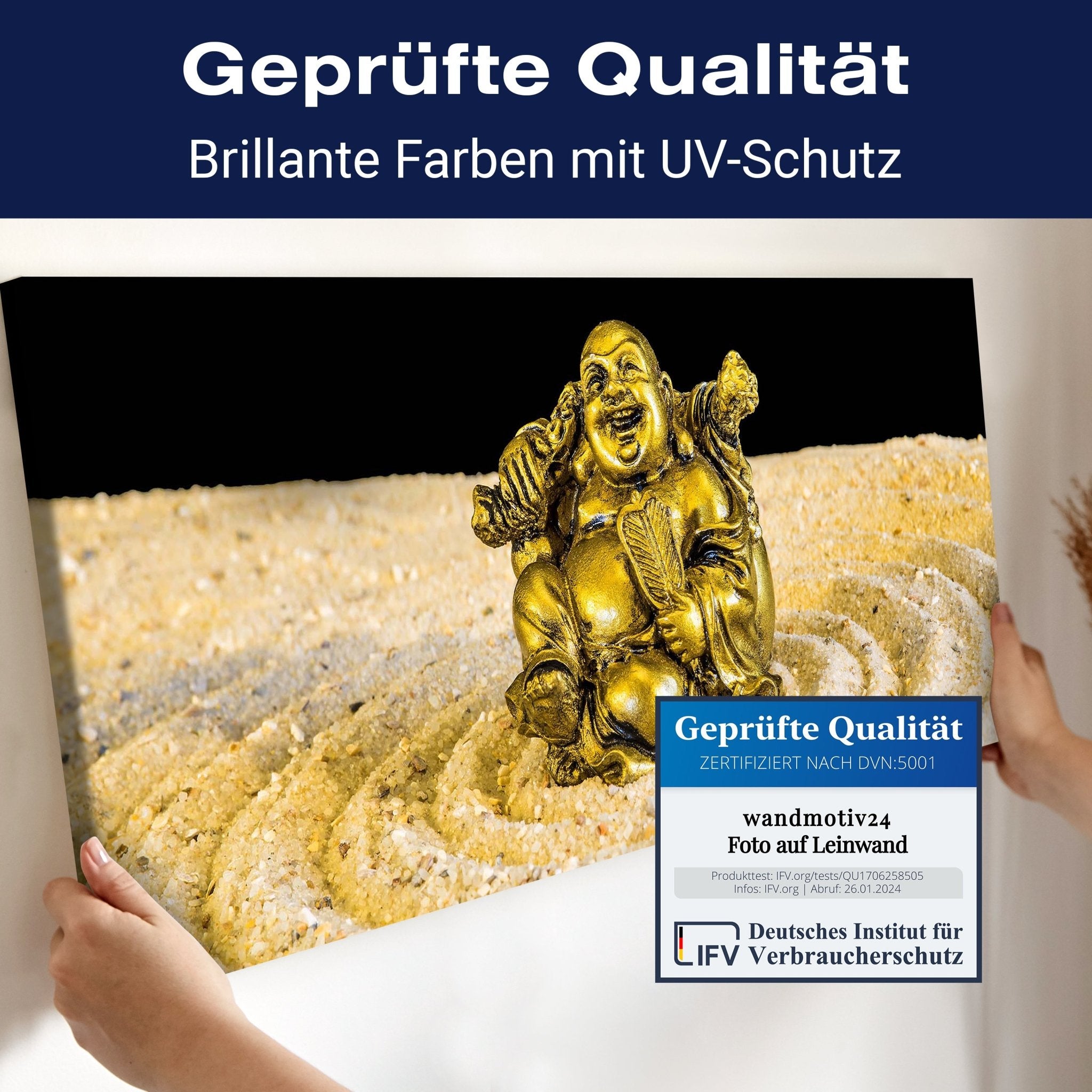 Leinwandbild Goldener Buddha im Zen-Kreis M0956 kaufen - Bild 4 Leinwandbild Goldener Buddha im Zen-Kreis M0956 kaufen - Bild 4