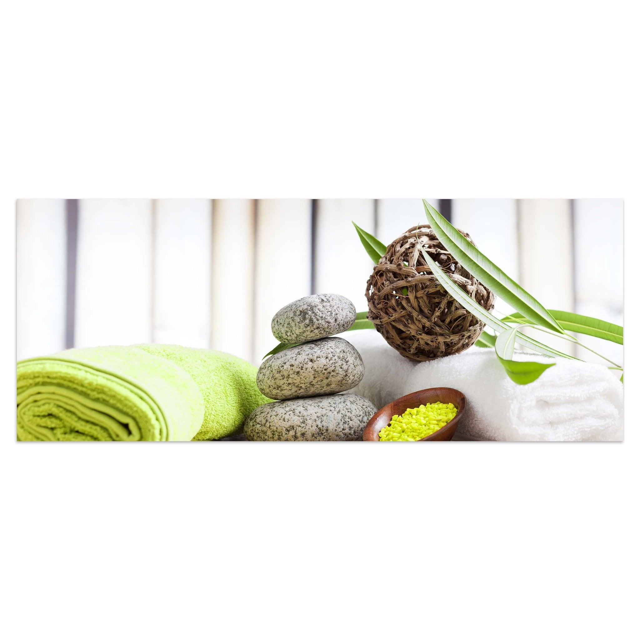 Leinwandbild Handtücher und Salz, Sauna M0961 kaufen - Bild 1