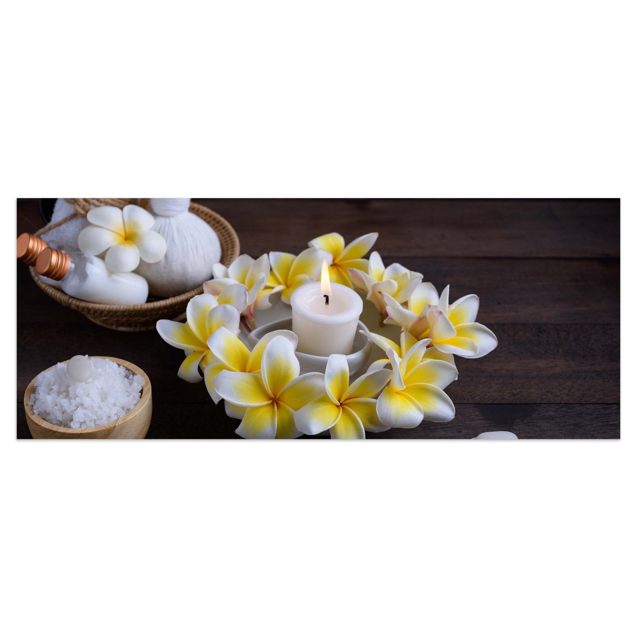 Leinwandbild Frangipani Blumen - Spa und Wellness M0977 kaufen - Bild 1