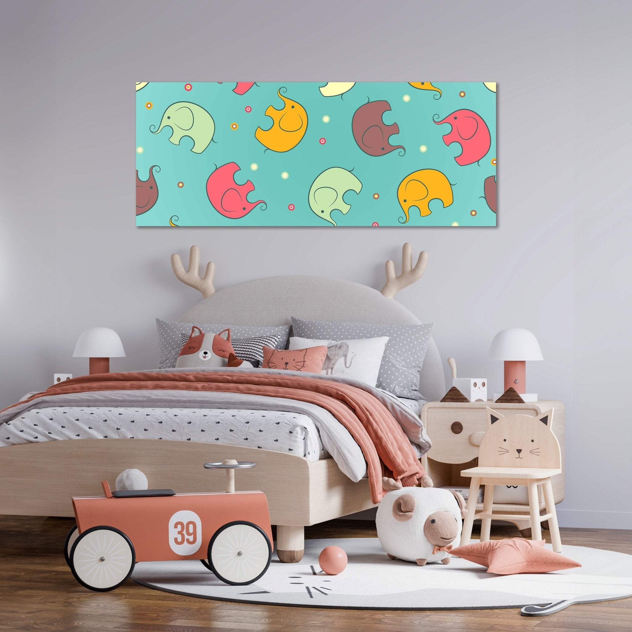 Leinwandbild Elefant gemusterten Hintergrund M0987 kaufen - Bild 2 Leinwandbild Elefant gemusterten Hintergrund M0987 kaufen - Bild 2