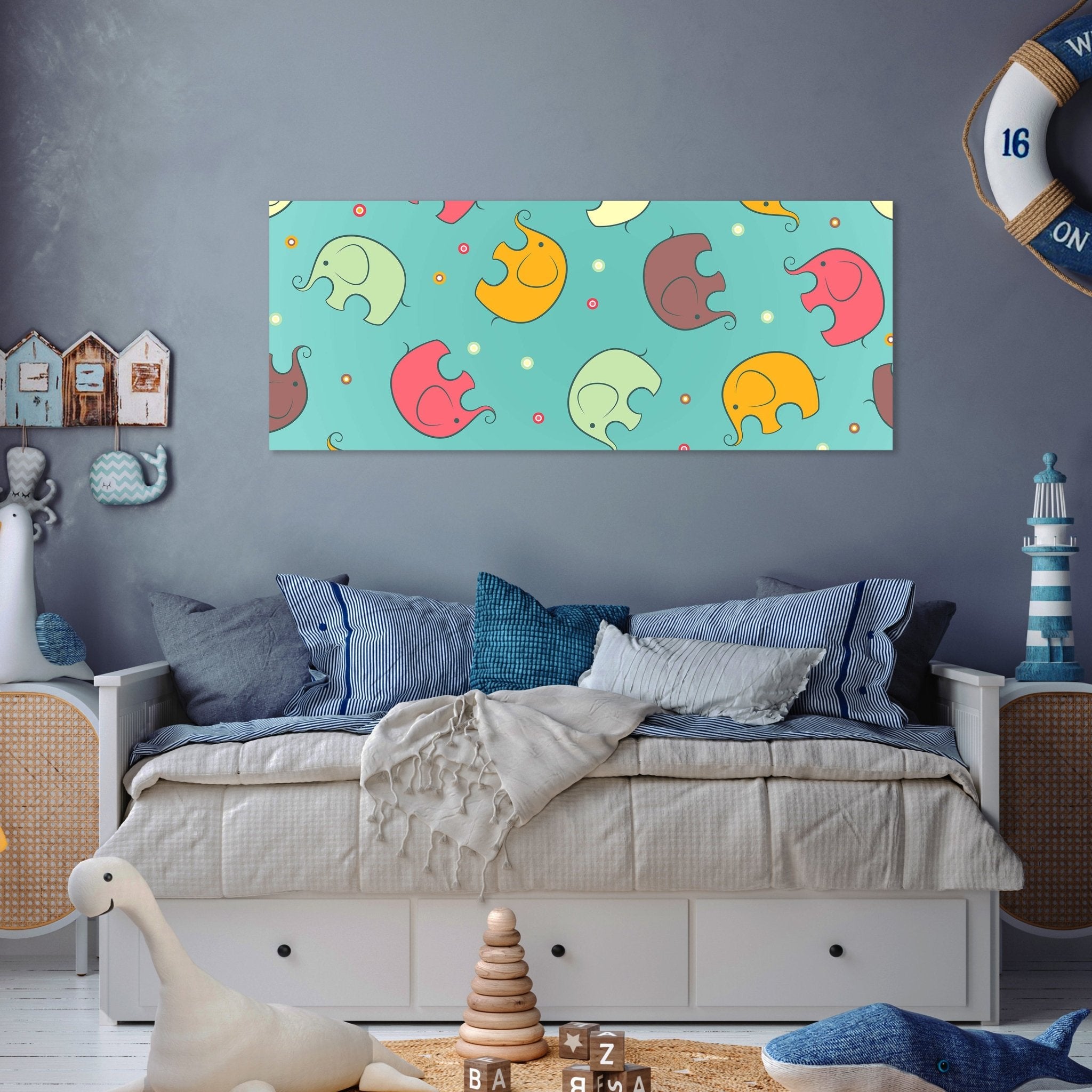 Leinwandbild Elefant gemusterten Hintergrund M0987 kaufen - Bild 3 Leinwandbild Elefant gemusterten Hintergrund M0987 kaufen - Bild 3