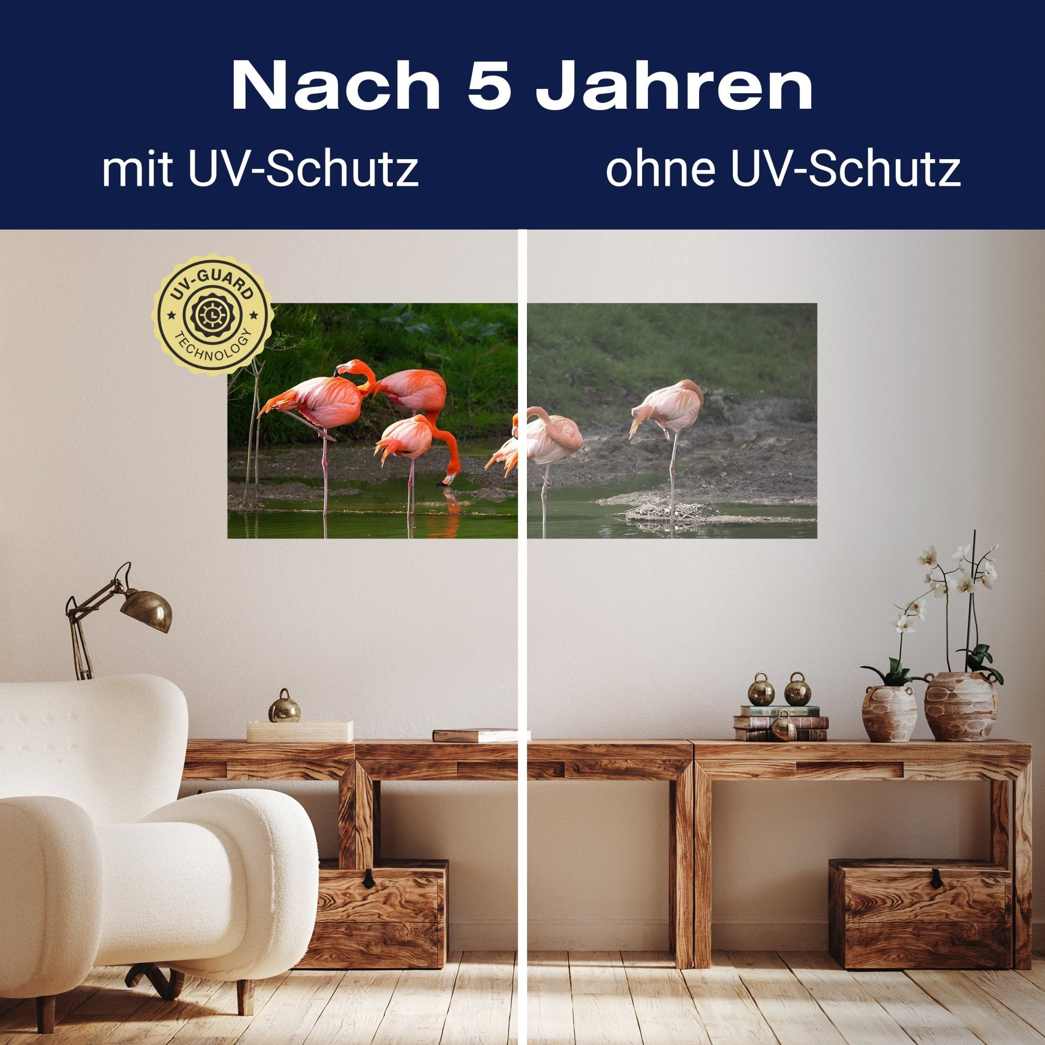 Leinwandbild Flamingos in einem Pool M1009 kaufen - Bild 9 Leinwandbild Flamingos in einem Pool M1009 kaufen - Bild 9