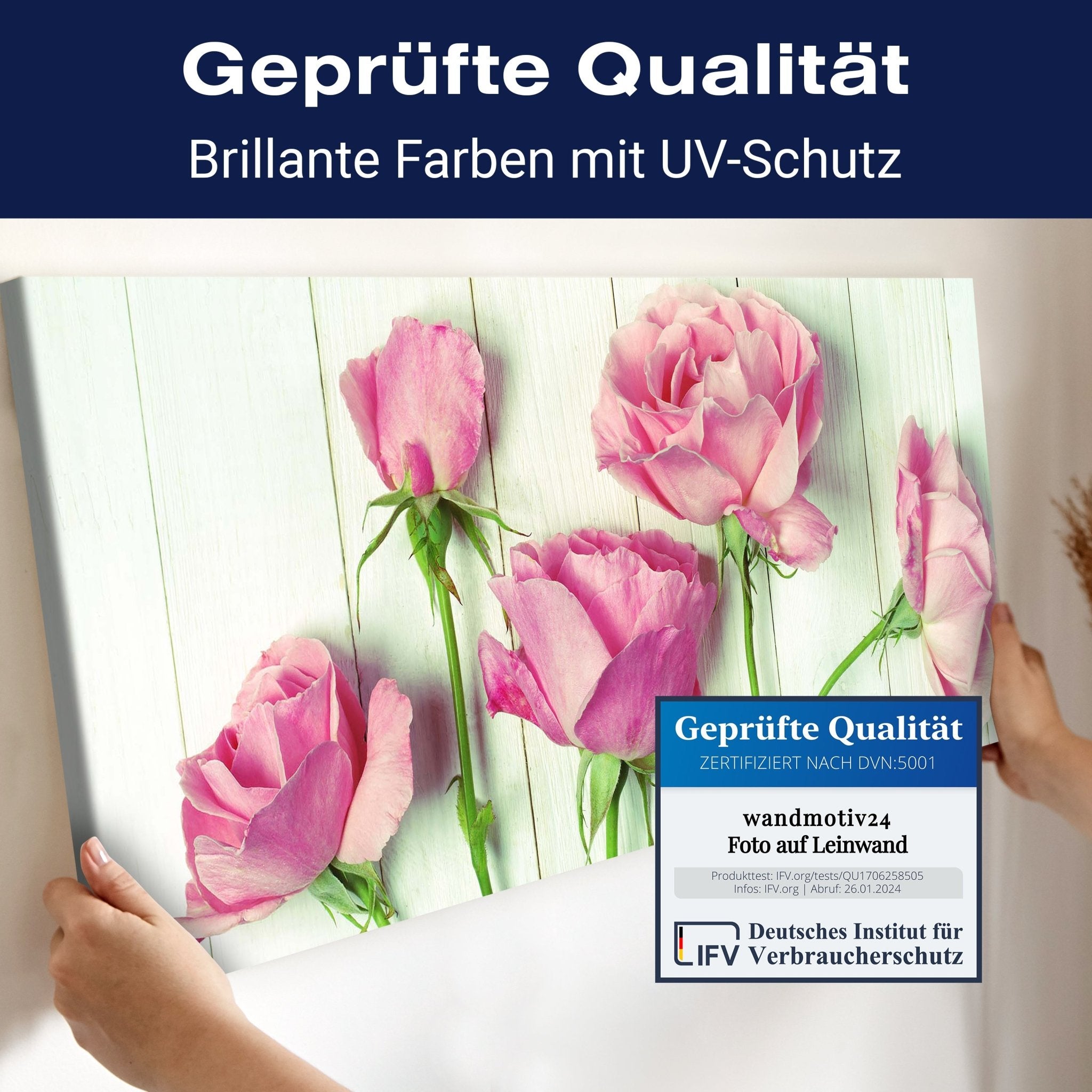 Leinwandbild Frische Gartenrosen M1021 kaufen - Bild 4 Leinwandbild Frische Gartenrosen M1021 kaufen - Bild 4