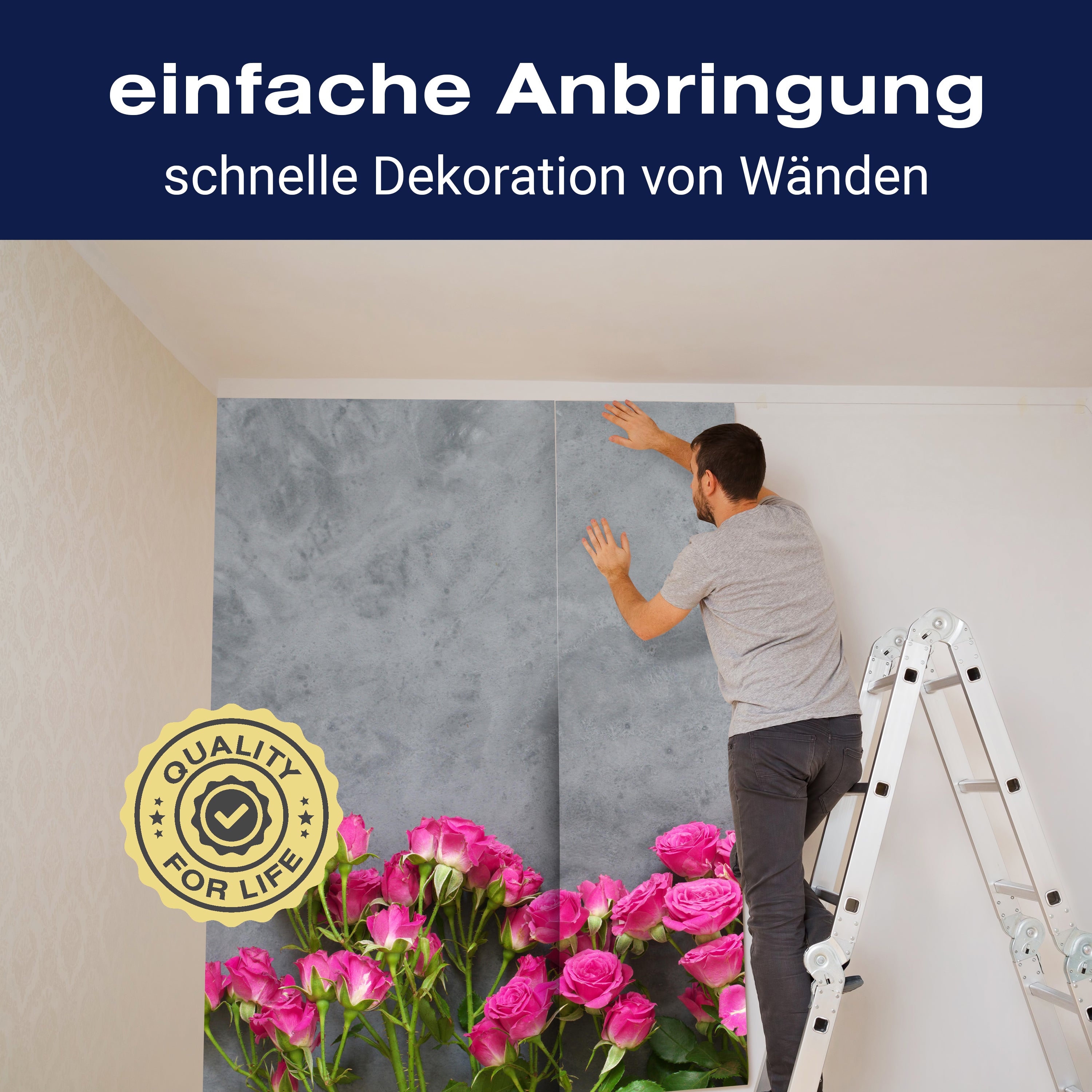 Fototapete Rosa Rosen M1033 - Bild 3 Fototapete Rosa Rosen M1033 - Bild 3