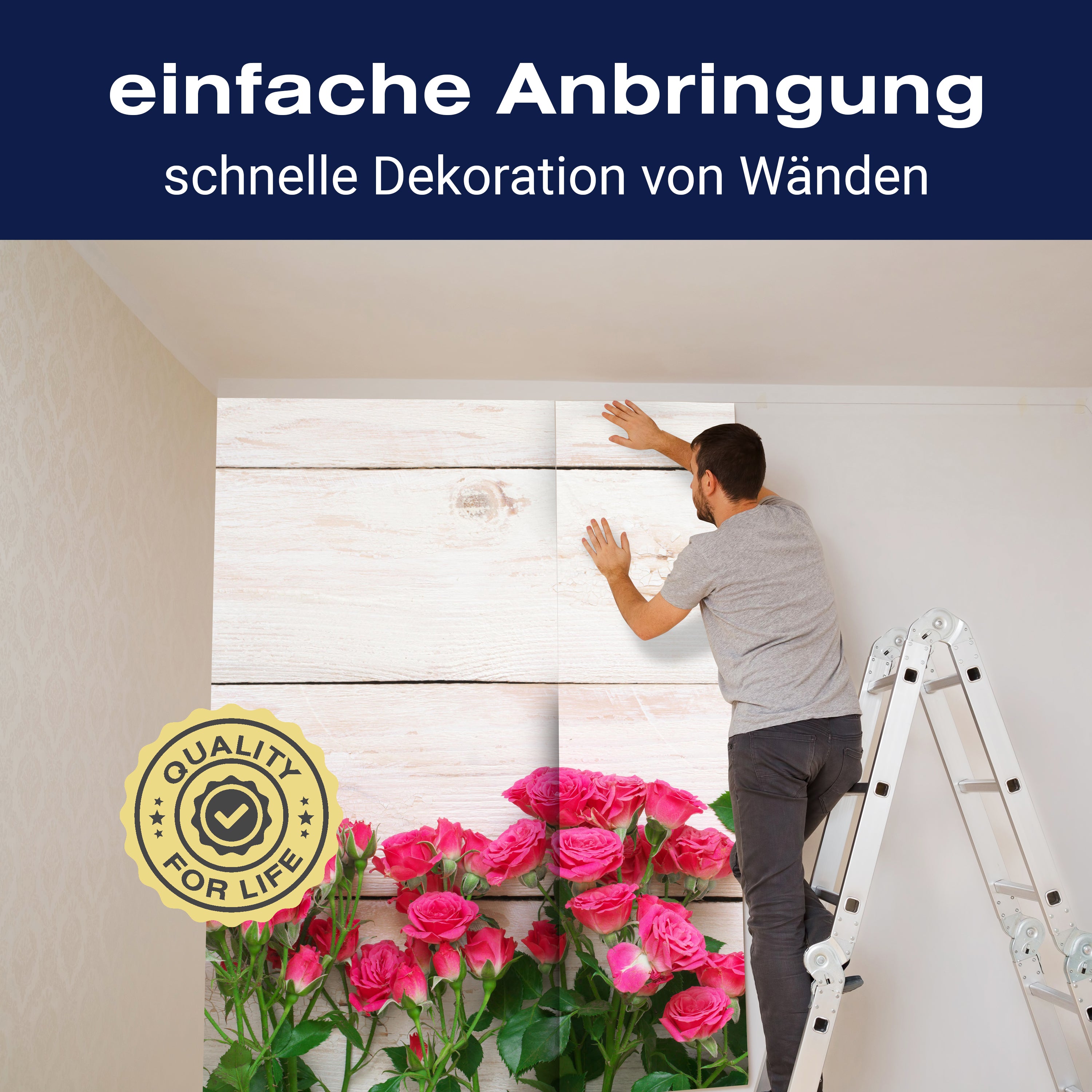 Fototapete Rosa und karminrote Rosen M1034 - Bild 3 Fototapete Rosa und karminrote Rosen M1034 - Bild 3