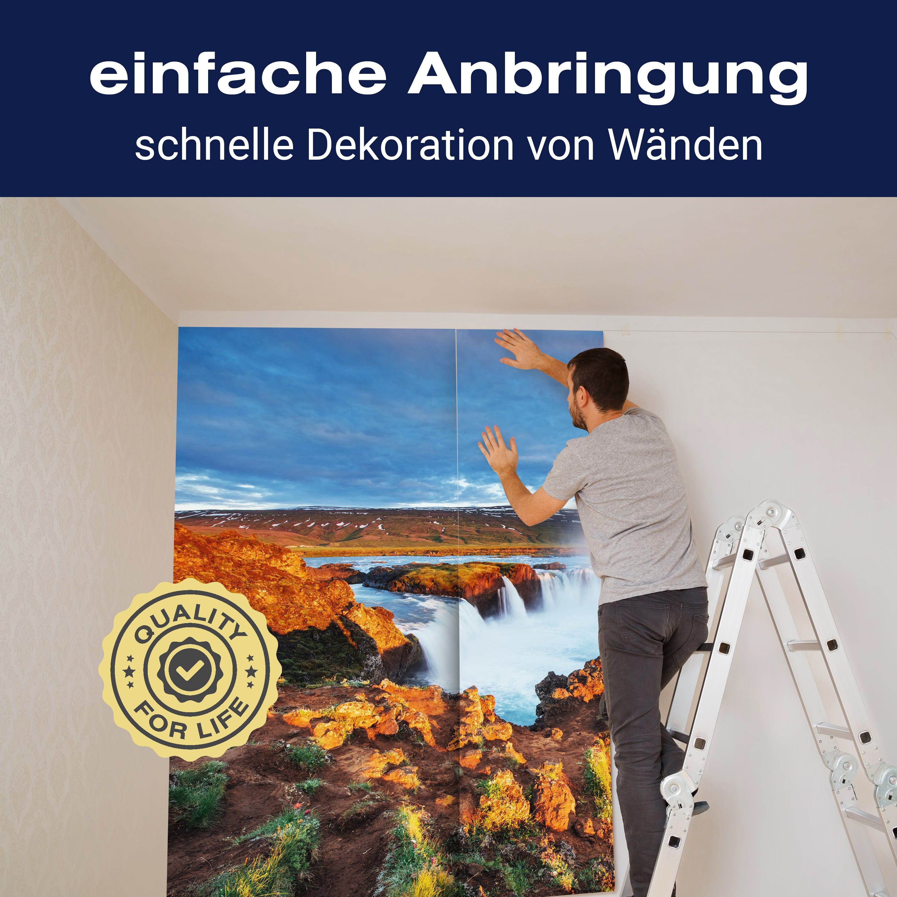 Fototapete Godafoss-Wasserfall bei Sonnenuntergang M1040 - Bild 3 Fototapete Godafoss-Wasserfall bei Sonnenuntergang M1040 - Bild 3