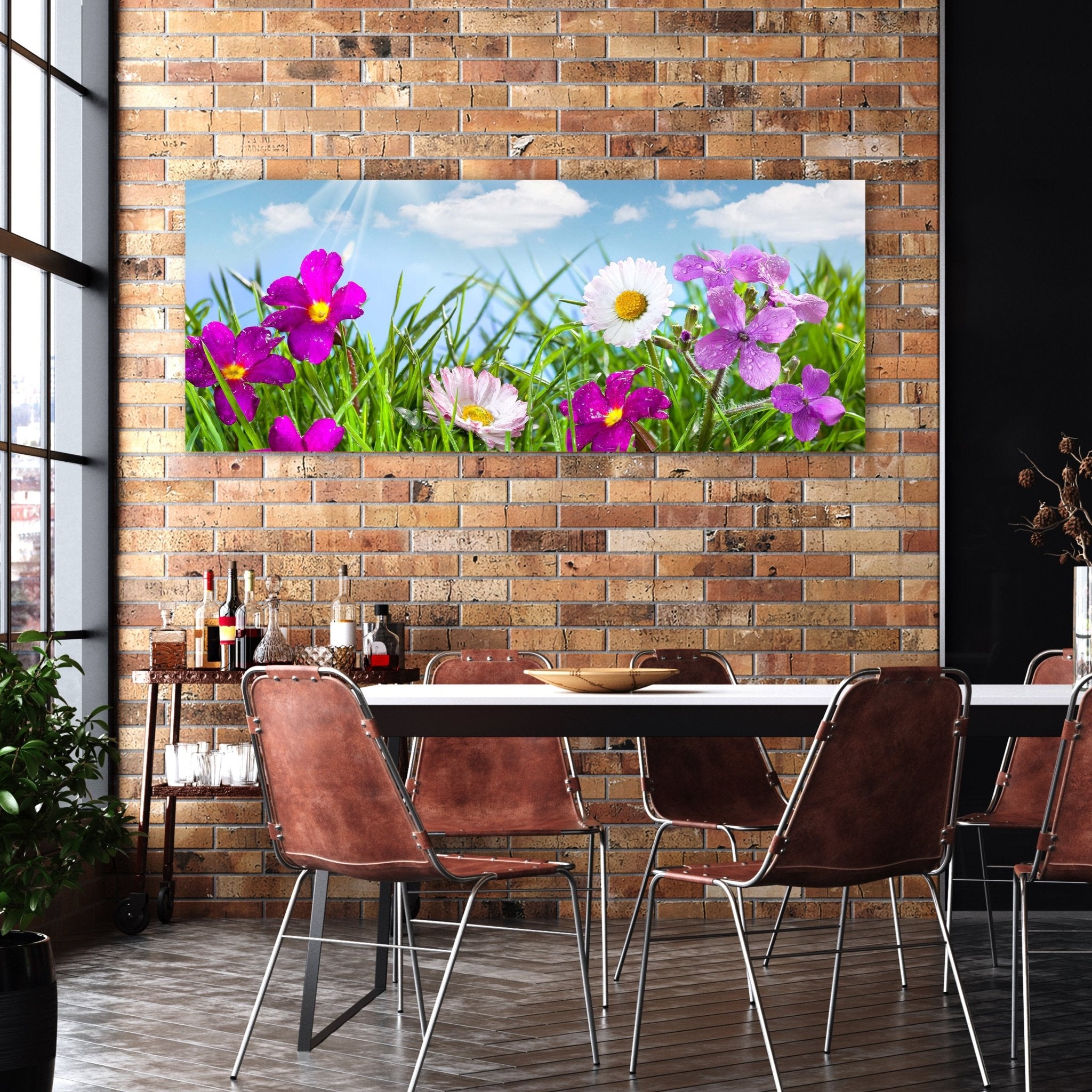 Leinwandbild Blühende Wiese unter blauem Himmel M1044 kaufen - Bild 2 Leinwandbild Blühende Wiese unter blauem Himmel M1044 kaufen - Bild 2