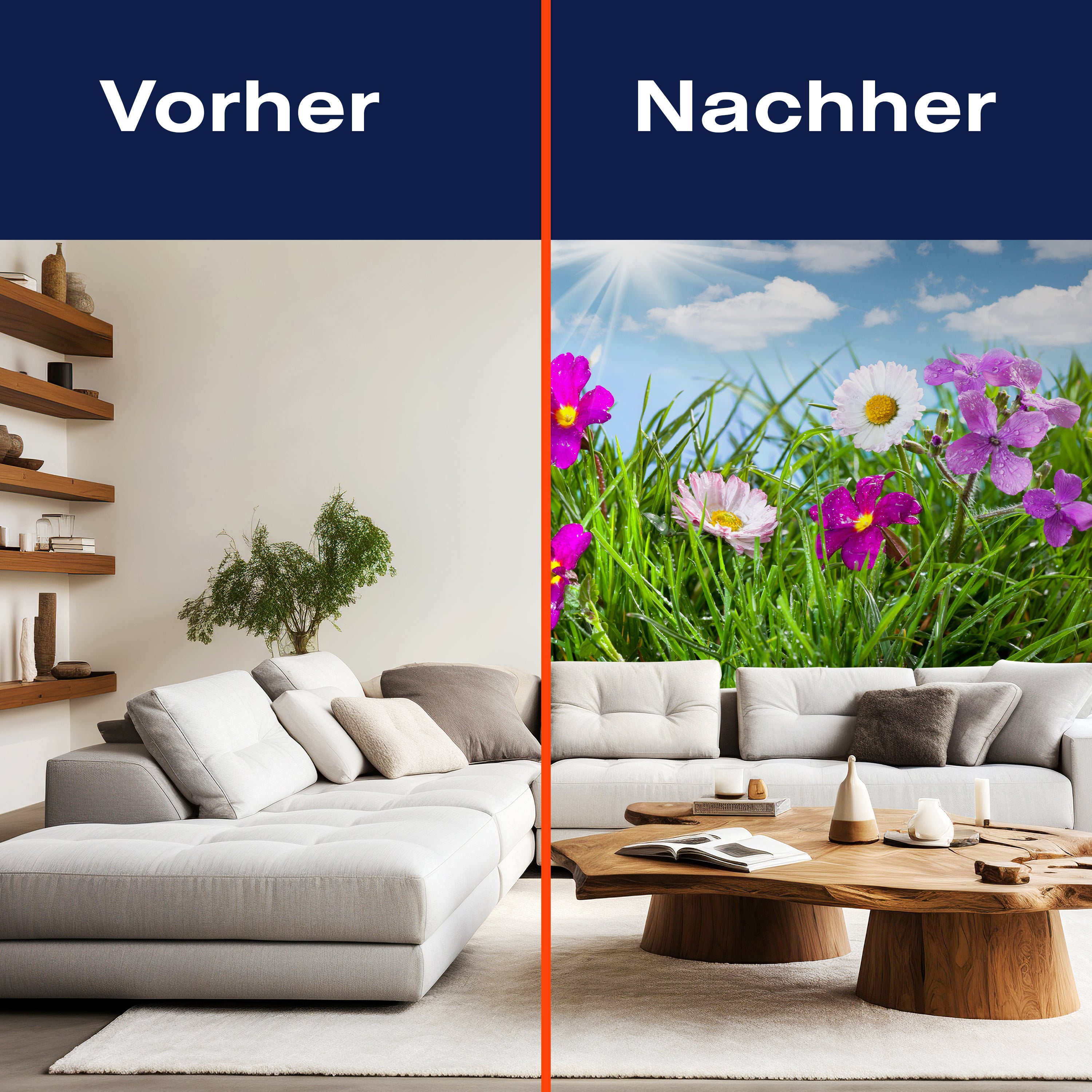 Fototapete Blühende Wiese unter blauem Himmel M1044 - Bild 9 Fototapete Blühende Wiese unter blauem Himmel M1044 - Bild 9