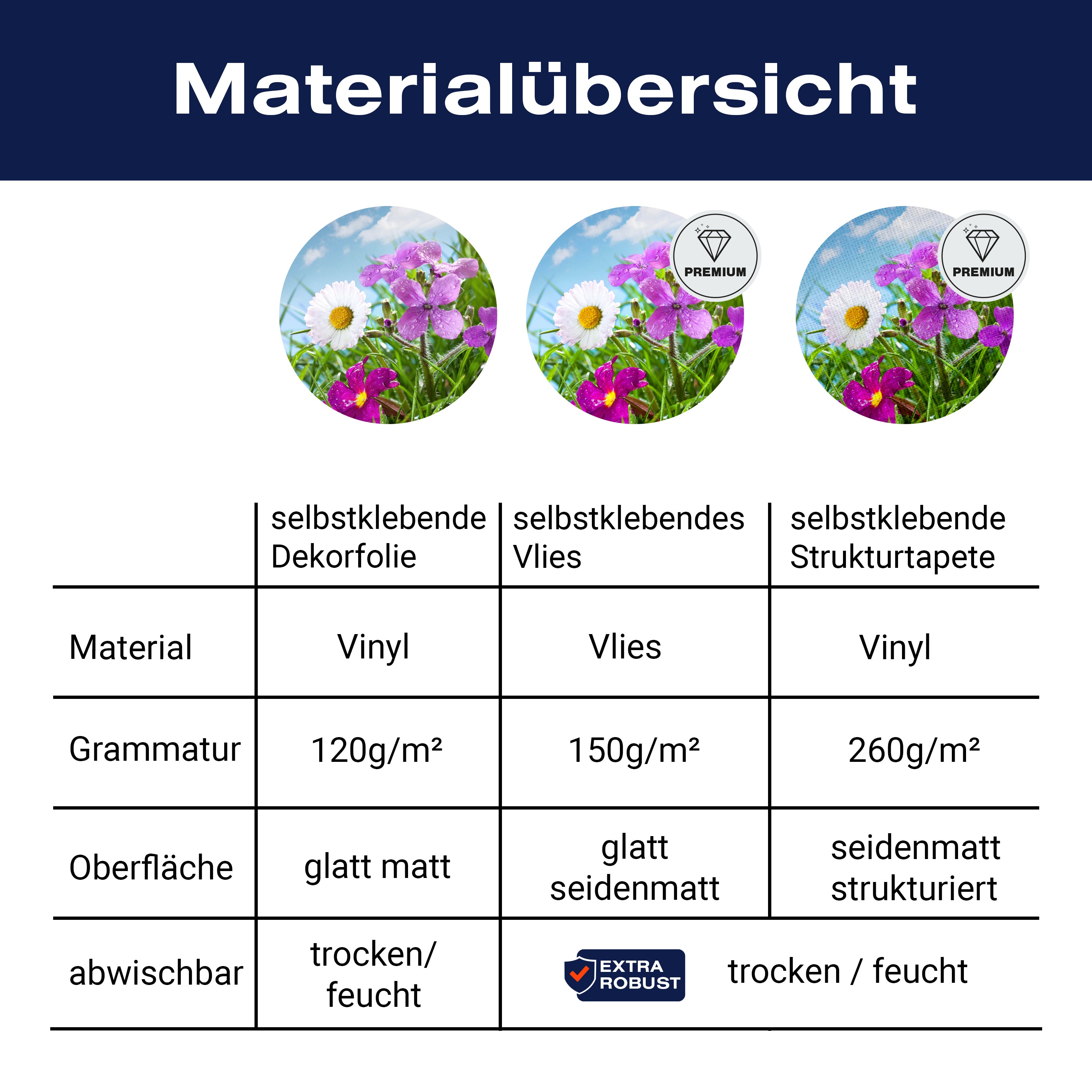 Türtapete Blühende Wiese unter blauem Himmel M1044 - Bild 9 Türtapete Blühende Wiese unter blauem Himmel M1044 - Bild 9