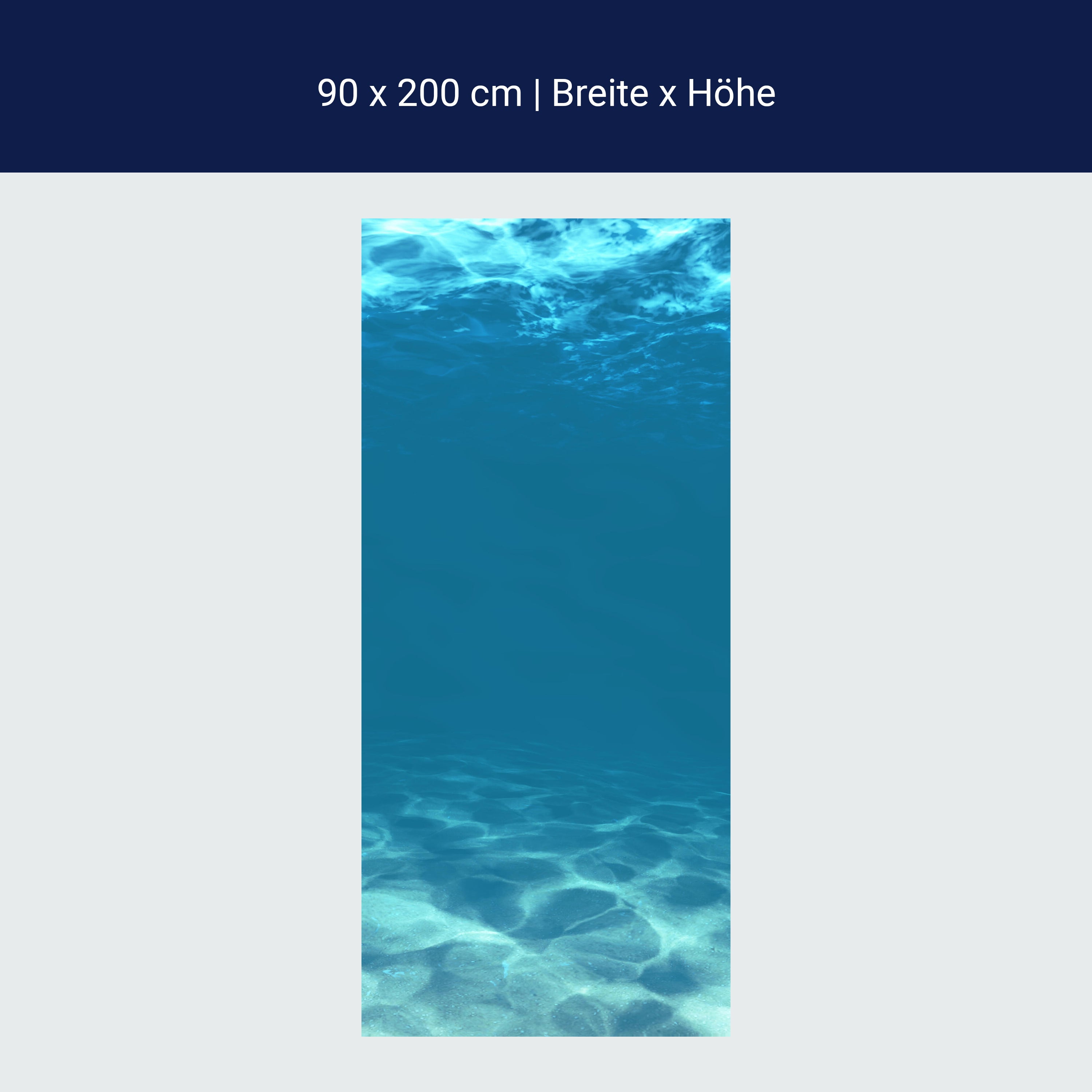 Türtapete Hellblau unter Wasser M1053 Türtapete Hellblau unter Wasser M1053