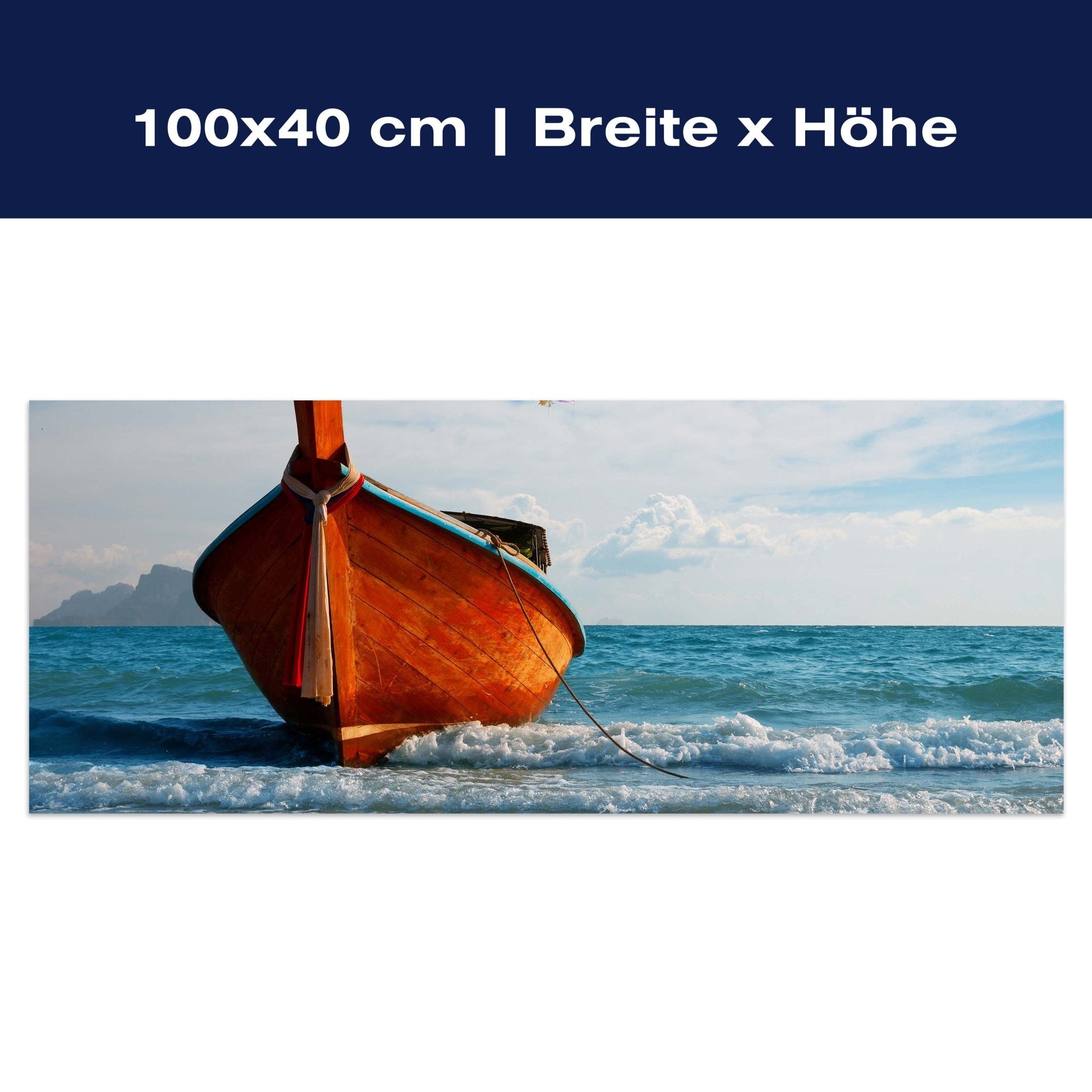 Leinwandbild Traditionelles Longtailboot bei Andaman M1061 Leinwandbild Traditionelles Longtailboot bei Andaman M1061