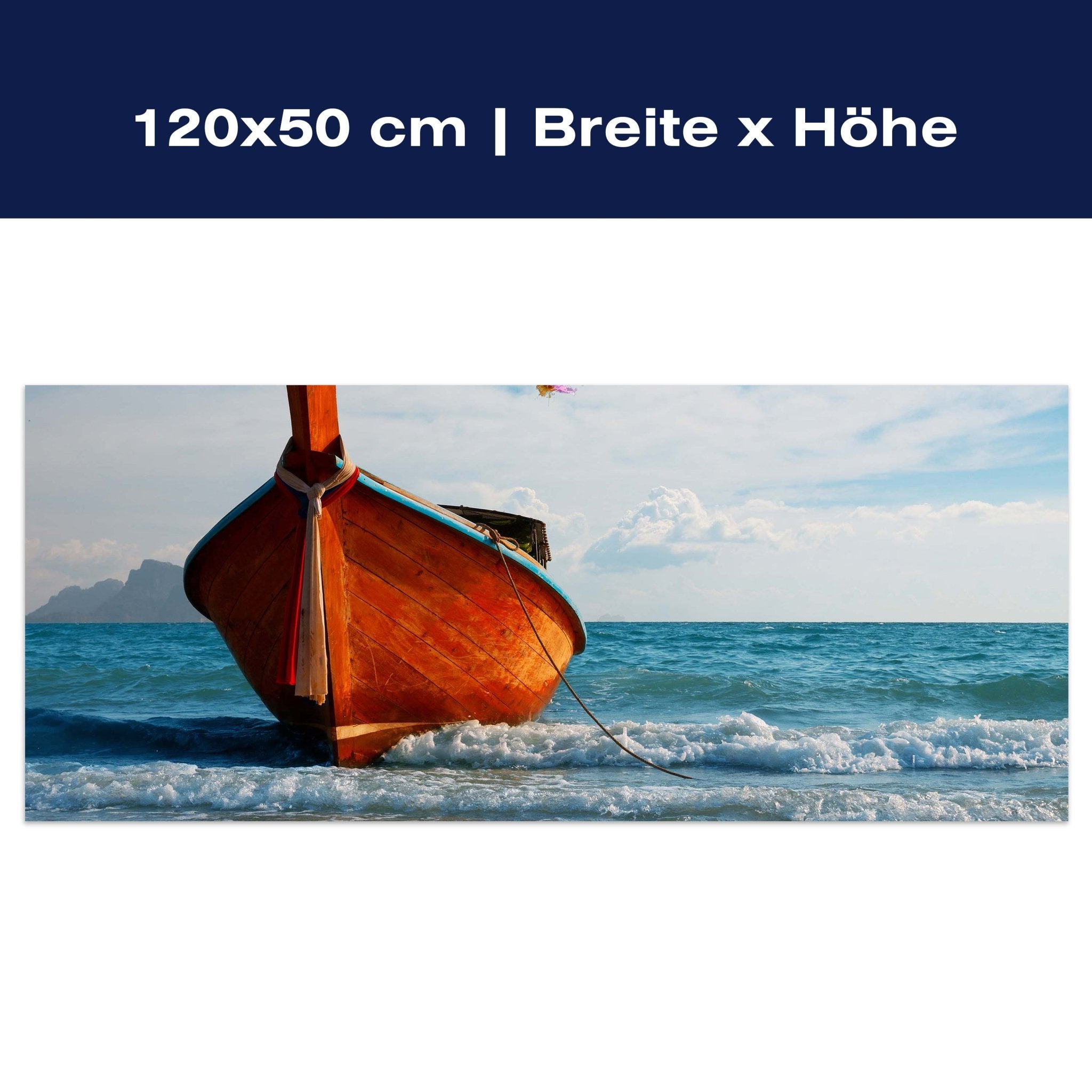 Leinwandbild Traditionelles Longtailboot bei Andaman M1061 Leinwandbild Traditionelles Longtailboot bei Andaman M1061