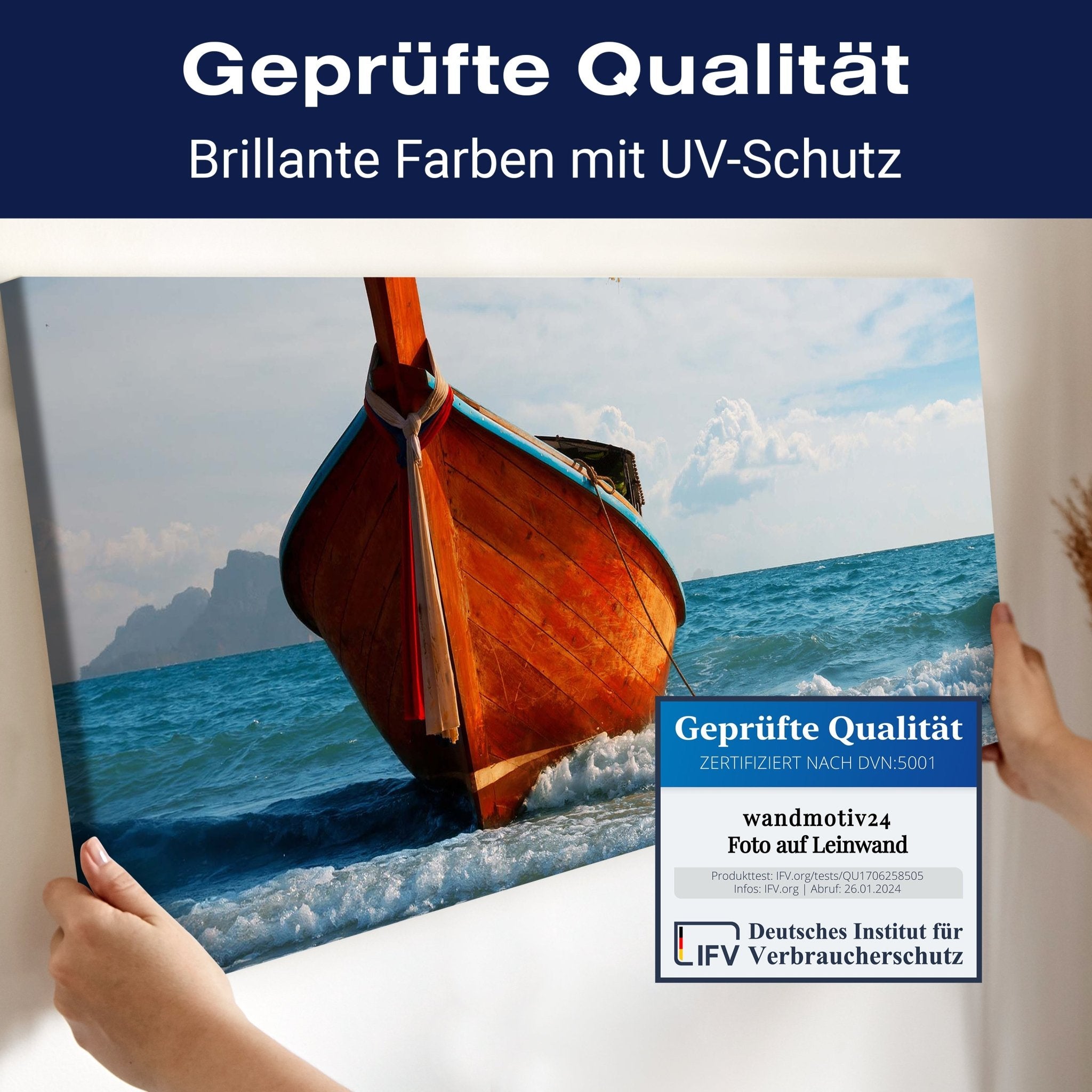 Leinwandbild Traditionelles Longtailboot bei Andaman M1061 kaufen - Bild 4 Leinwandbild Traditionelles Longtailboot bei Andaman M1061 kaufen - Bild 4