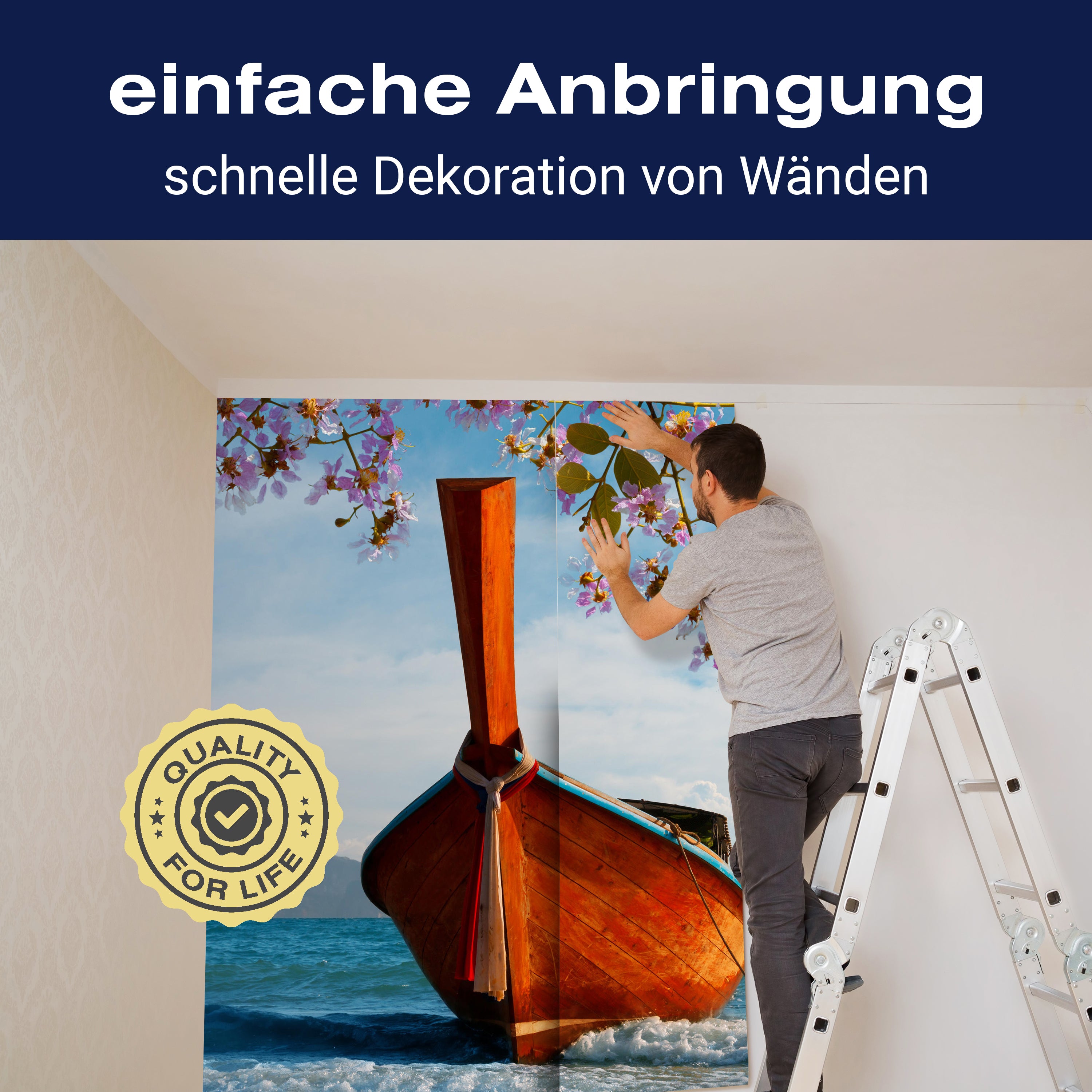 Fototapete Longtailboot bei Andaman M1061 - Bild 3 Fototapete Longtailboot bei Andaman M1061 - Bild 3