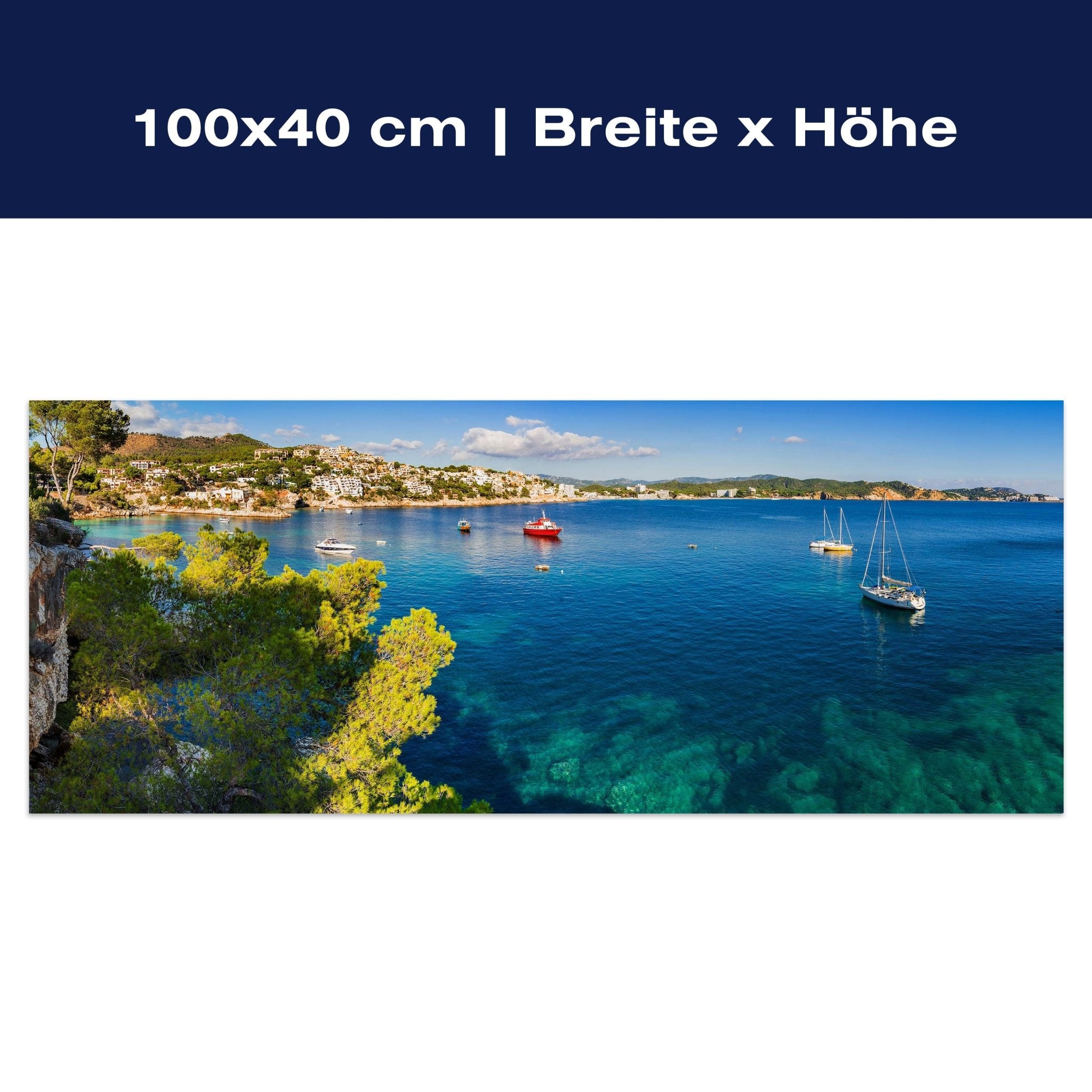 Leinwandbild Mittelmeer Küste, Mediterran, Boot, Meer M1072 Leinwandbild Mittelmeer Küste, Mediterran, Boot, Meer M1072
