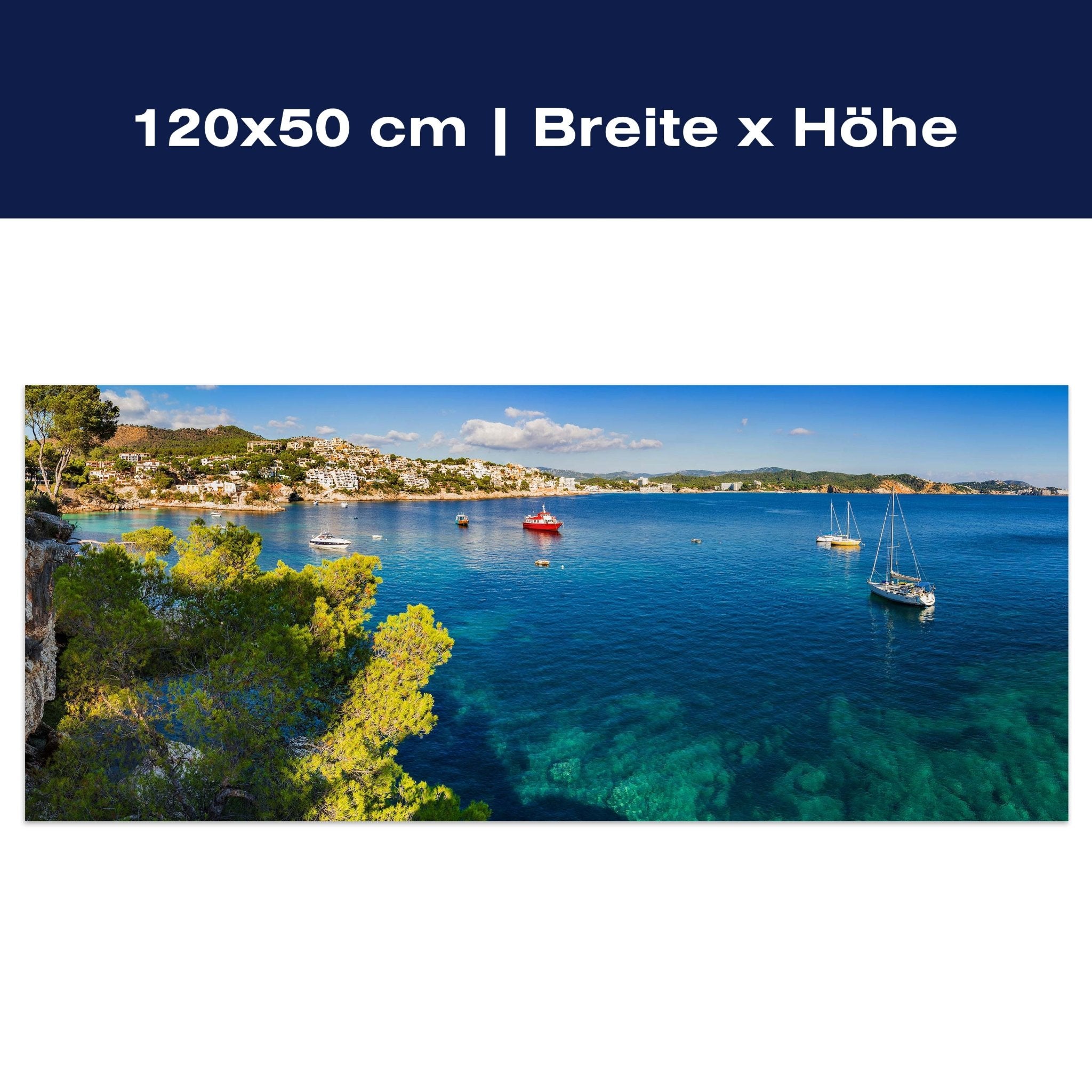 Leinwandbild Mittelmeer Küste, Mediterran, Boot, Meer M1072 Leinwandbild Mittelmeer Küste, Mediterran, Boot, Meer M1072