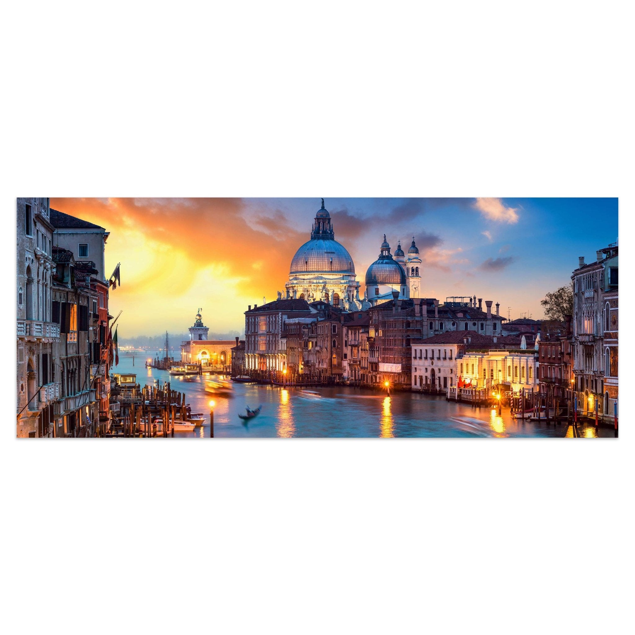 Leinwandbild Venedig am Abend, Meer, Gondel, Kirche M1073 kaufen - Bild 1