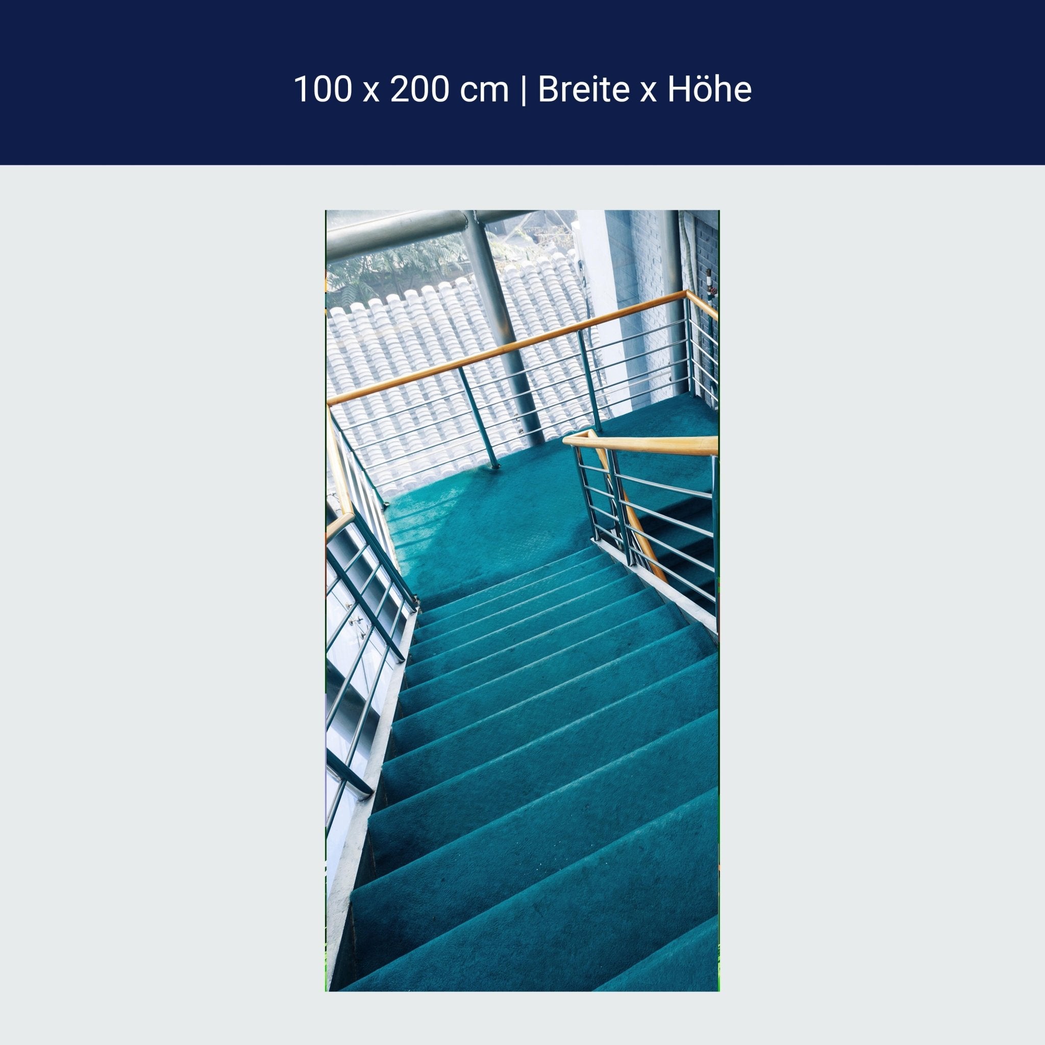 Türtapete Blick auf Treppe, Treppen-stufen M1075 Türtapete Blick auf Treppe, Treppen-stufen M1075