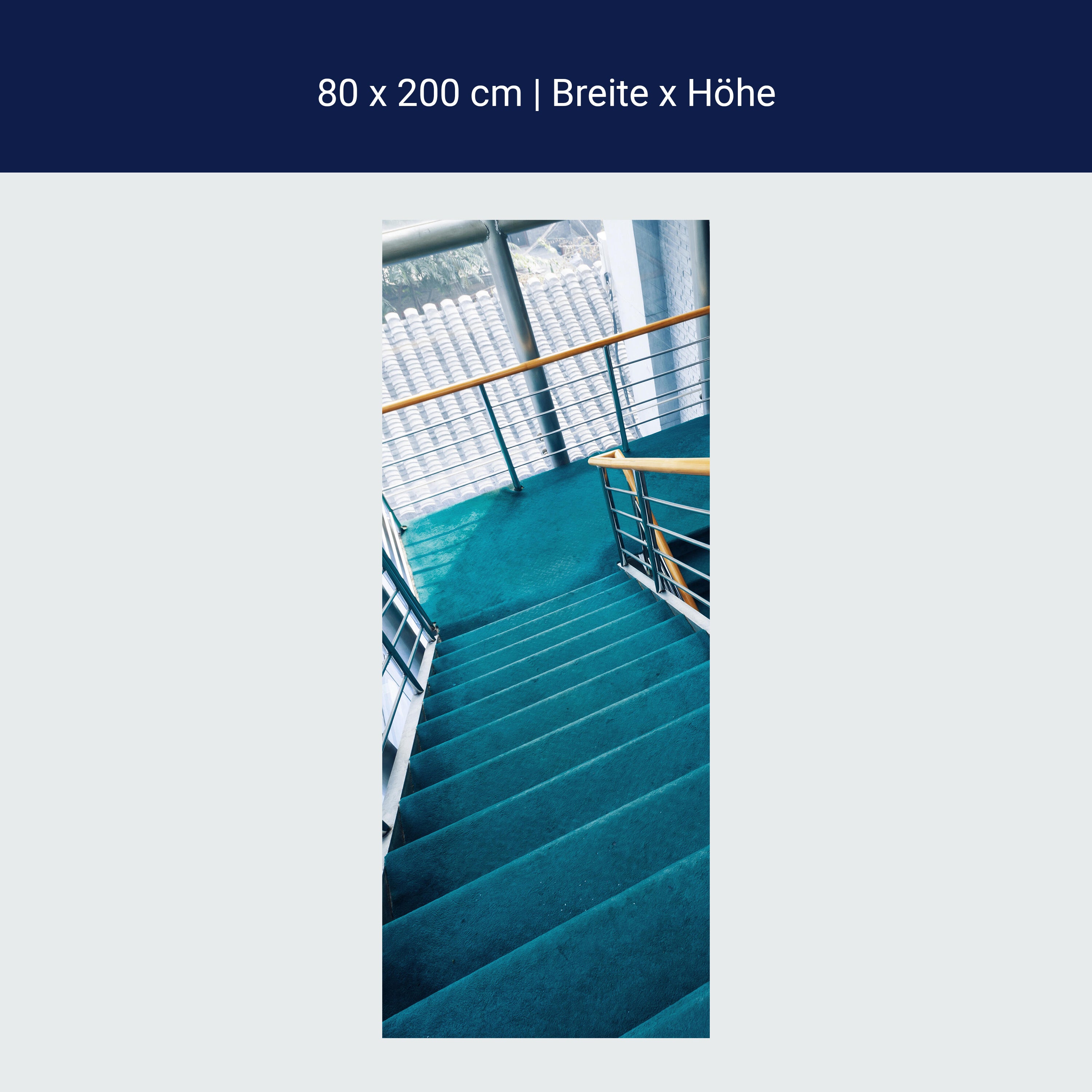 Türtapete Blick auf Treppe, Treppen-stufen M1075 Türtapete Blick auf Treppe, Treppen-stufen M1075