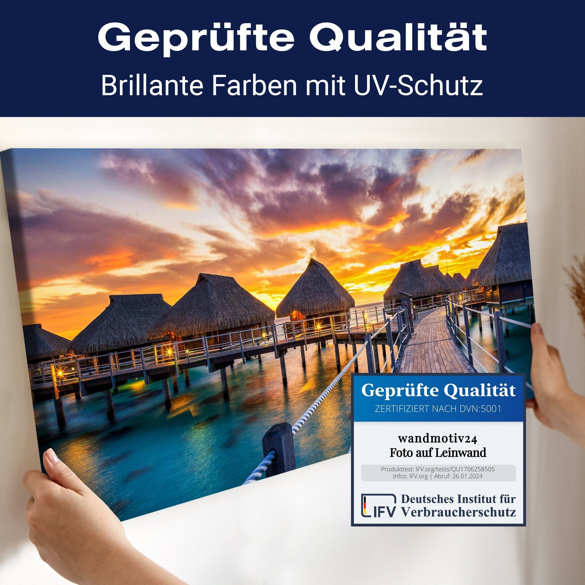 Leinwandbild Ferienhäuser im Meer, Paradies, Urlaub M1076 kaufen - Bild 4 Leinwandbild Ferienhäuser im Meer, Paradies, Urlaub M1076 kaufen - Bild 4