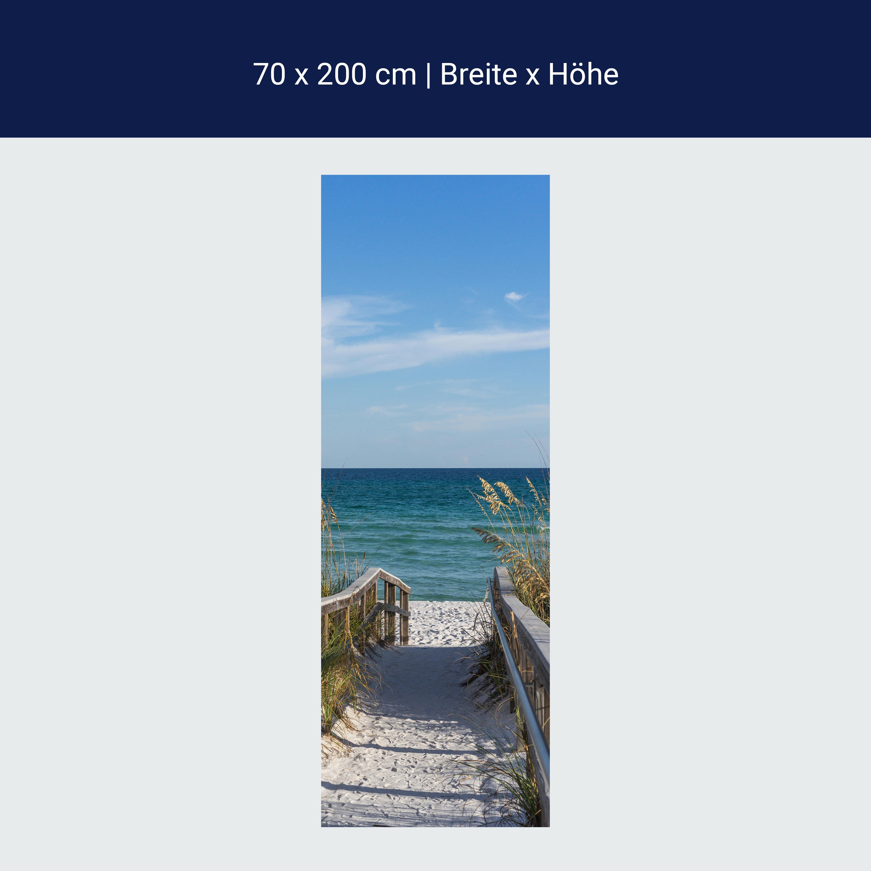 Türtapete Weg zum Meer, Sand-strand, Ozean, Gräser M1079 Türtapete Weg zum Meer, Sand-strand, Ozean, Gräser M1079