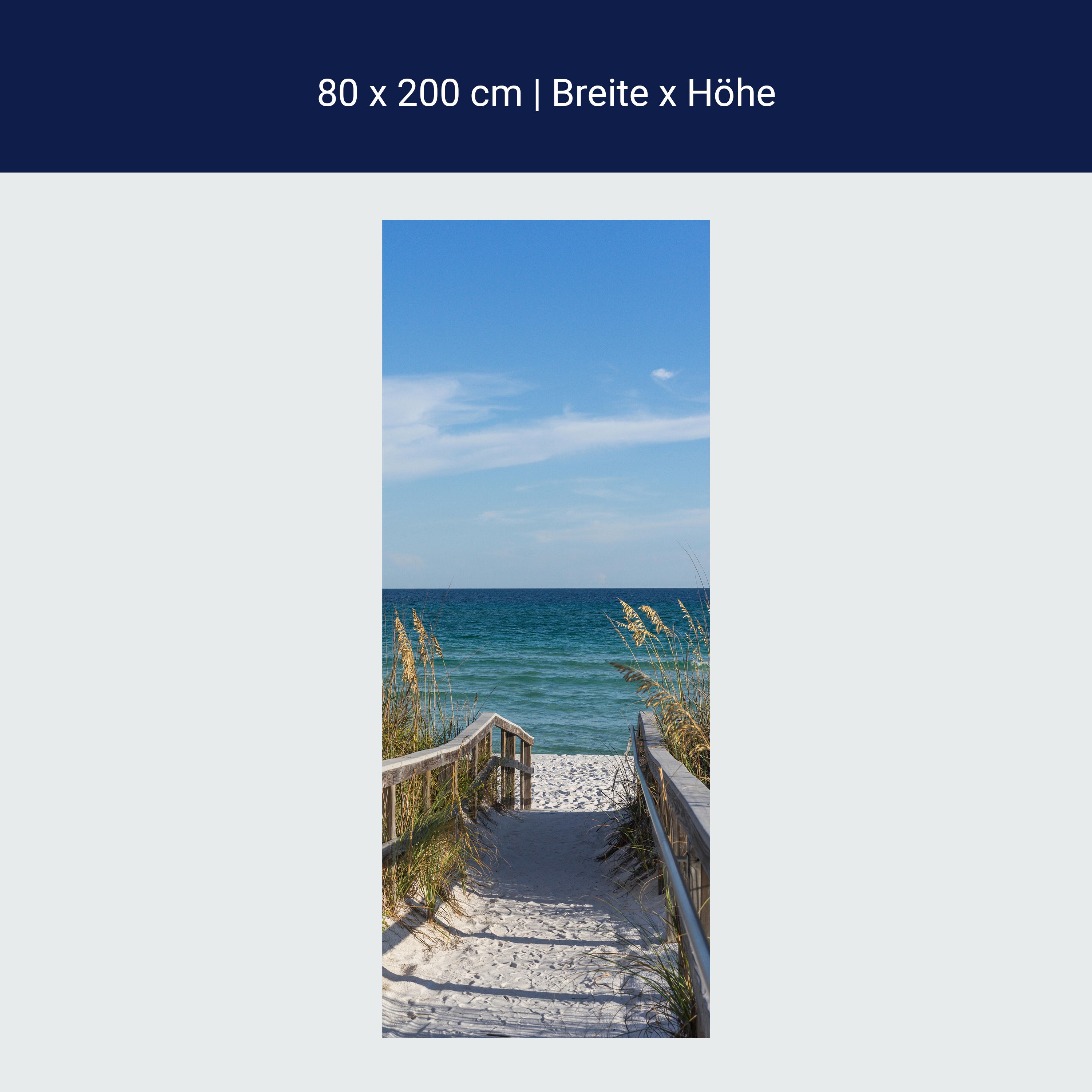 Türtapete Weg zum Meer, Sand-strand, Ozean, Gräser M1079 Türtapete Weg zum Meer, Sand-strand, Ozean, Gräser M1079