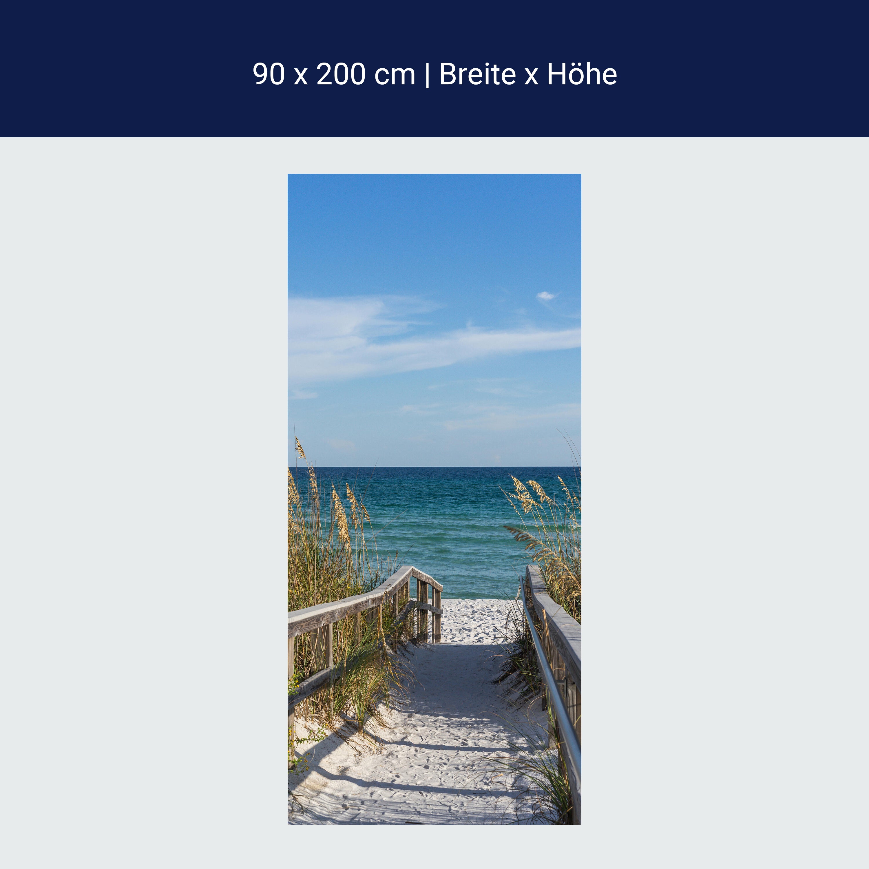 Türtapete Weg zum Meer, Sand-strand, Ozean, Gräser M1079 Türtapete Weg zum Meer, Sand-strand, Ozean, Gräser M1079