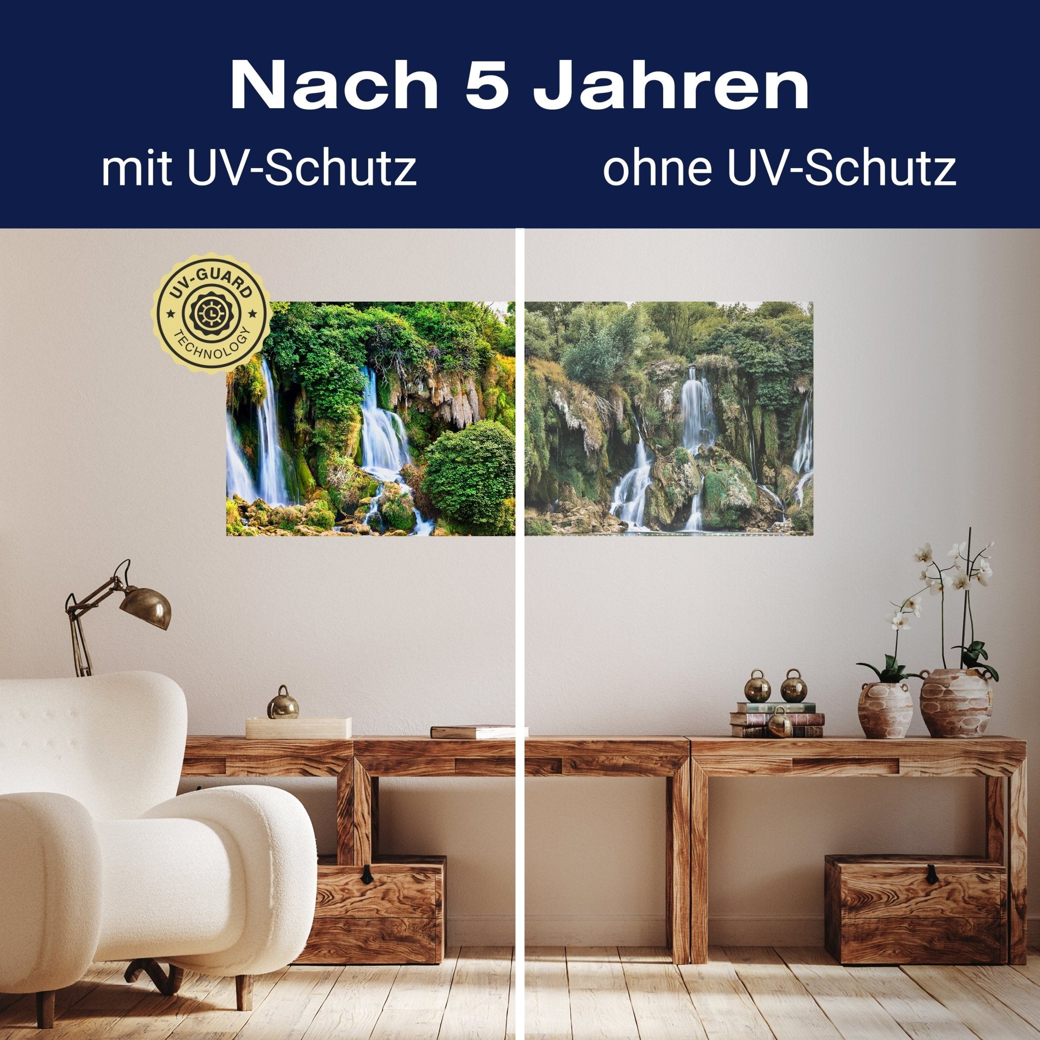 Leinwandbild Wasserfall im Urwald, Klippe, Dschungel M1081 kaufen - Bild 9 Leinwandbild Wasserfall im Urwald, Klippe, Dschungel M1081 kaufen - Bild 9
