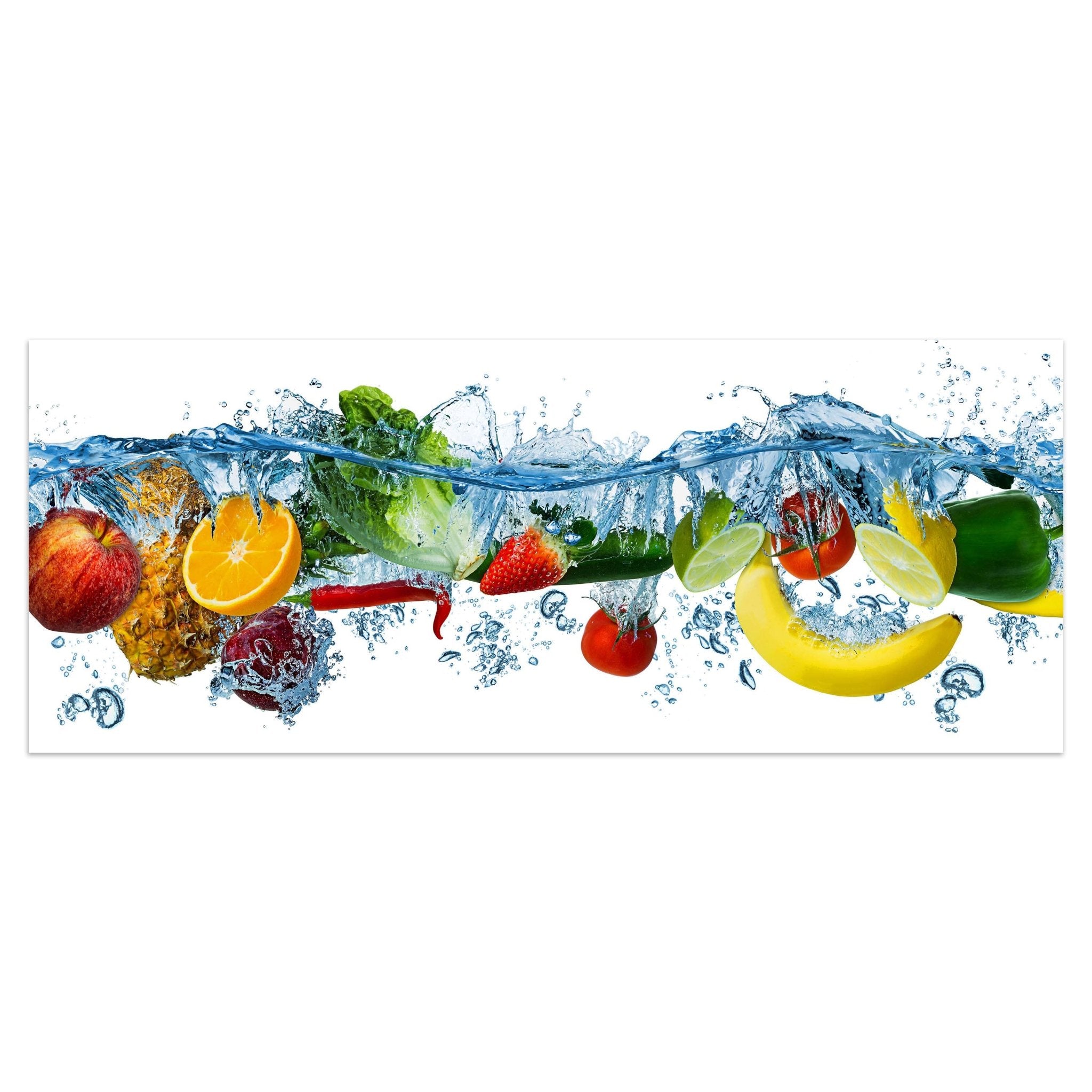 Leinwandbild Obst & Gemüse im Wasser, Früchte M1083 kaufen - Bild 1 Leinwandbild Obst & Gemüse im Wasser, Früchte M1083 kaufen - Bild 1