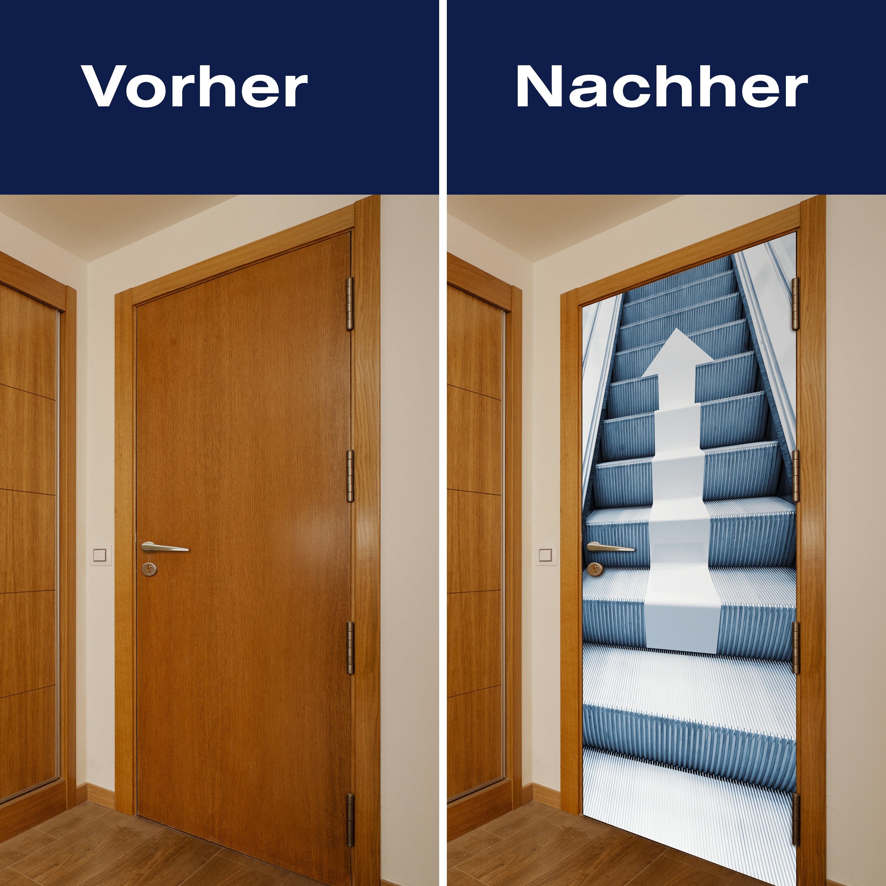 Türtapete Pfeil auf Rolltreppe, Kaufhaus, Treppe M1083 - Bild 10 Türtapete Pfeil auf Rolltreppe, Kaufhaus, Treppe M1083 - Bild 10