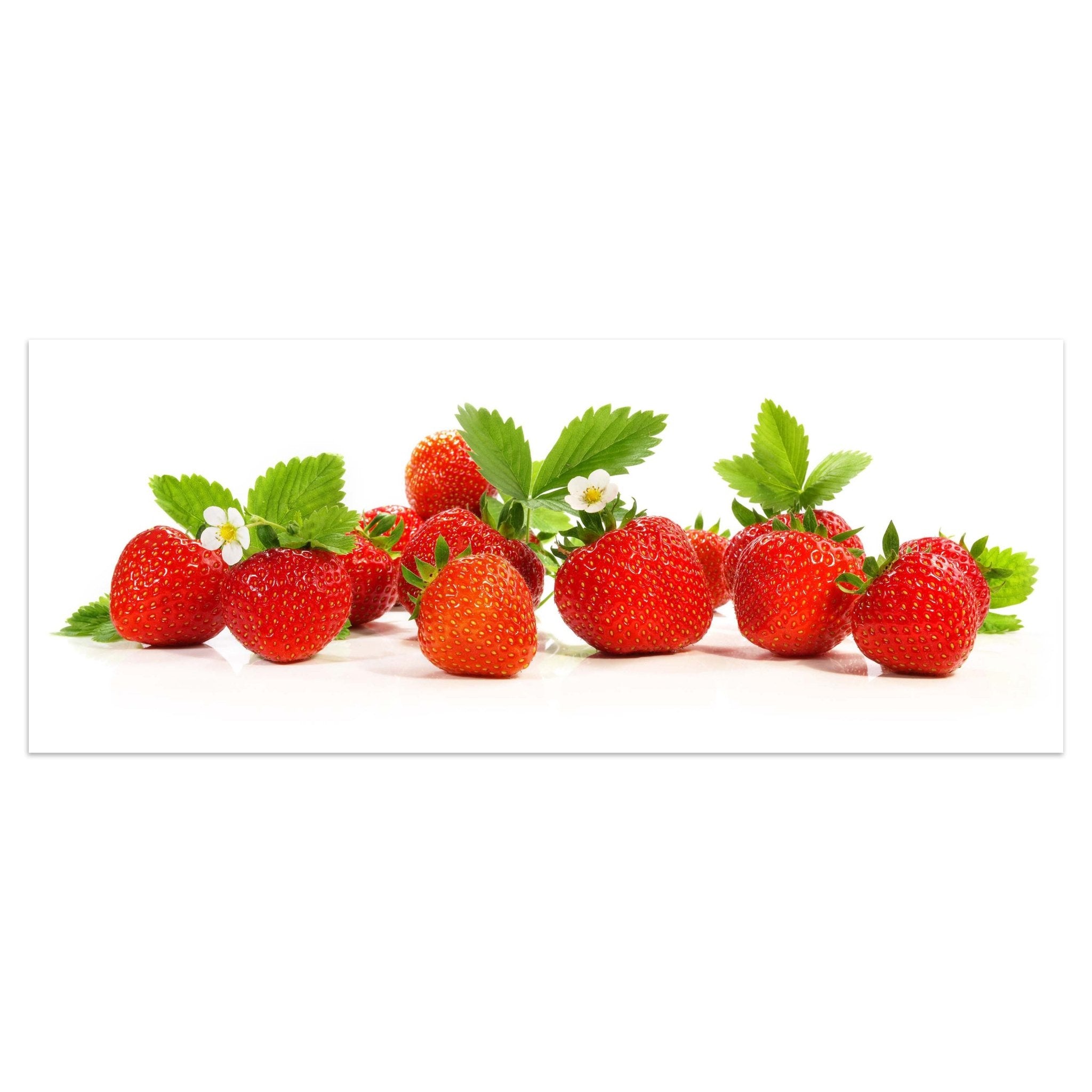 Leinwandbild frische Erdbeeren, Rot, Grün, Obst M1086 kaufen - Bild 1