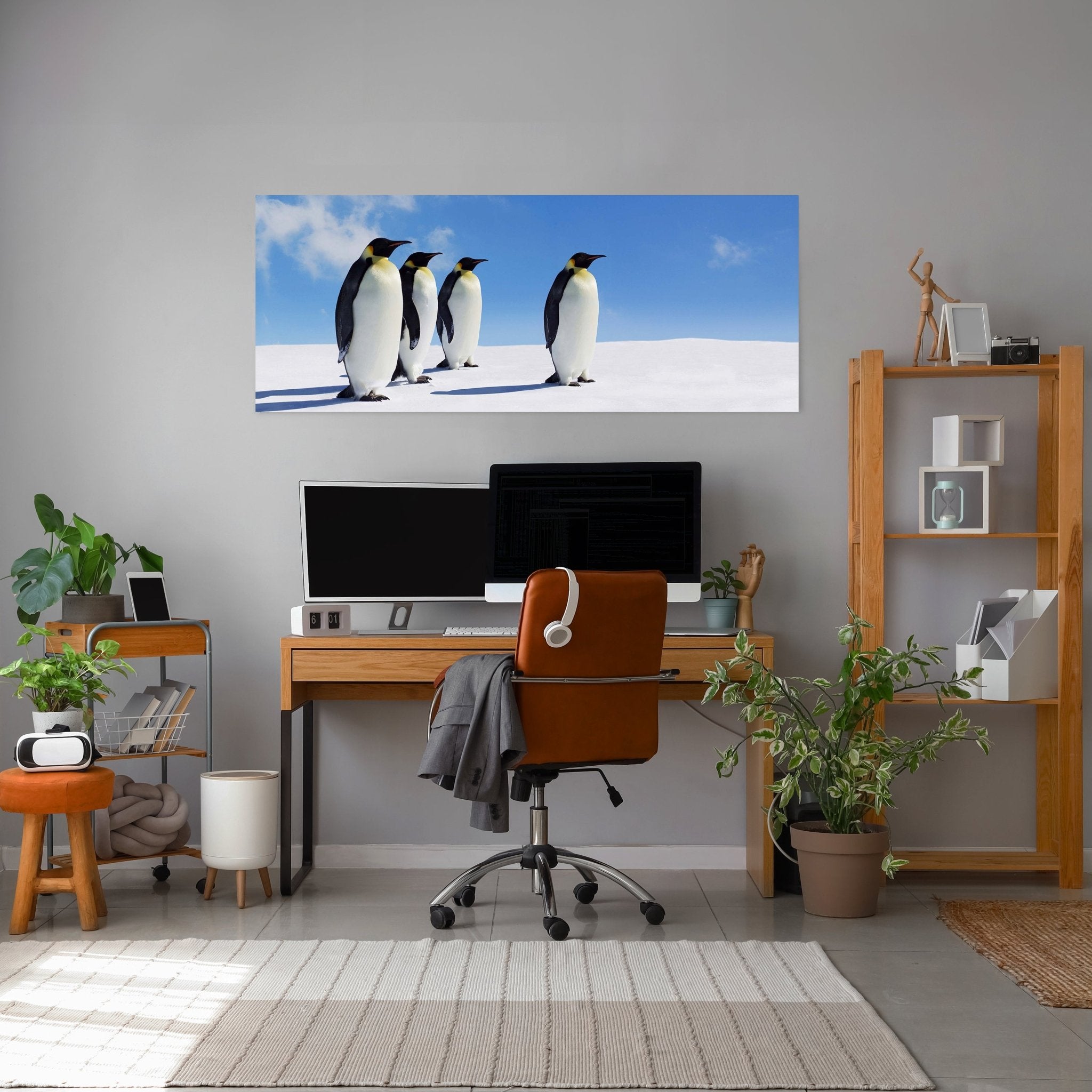 Leinwandbild Königspinguine, Pinguine, Eis, Tiere M1095 kaufen - Bild 3
