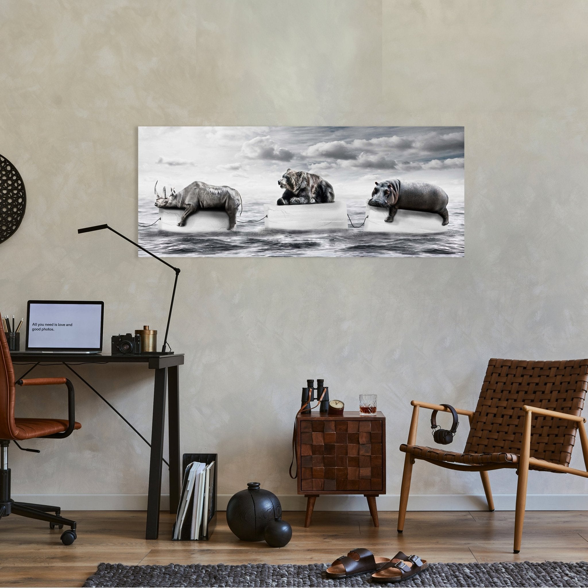 Leinwandbild Bär & Nilpferd auf Eis, Meer, Klima M1097 kaufen - Bild 2 Leinwandbild Bär & Nilpferd auf Eis, Meer, Klima M1097 kaufen - Bild 2