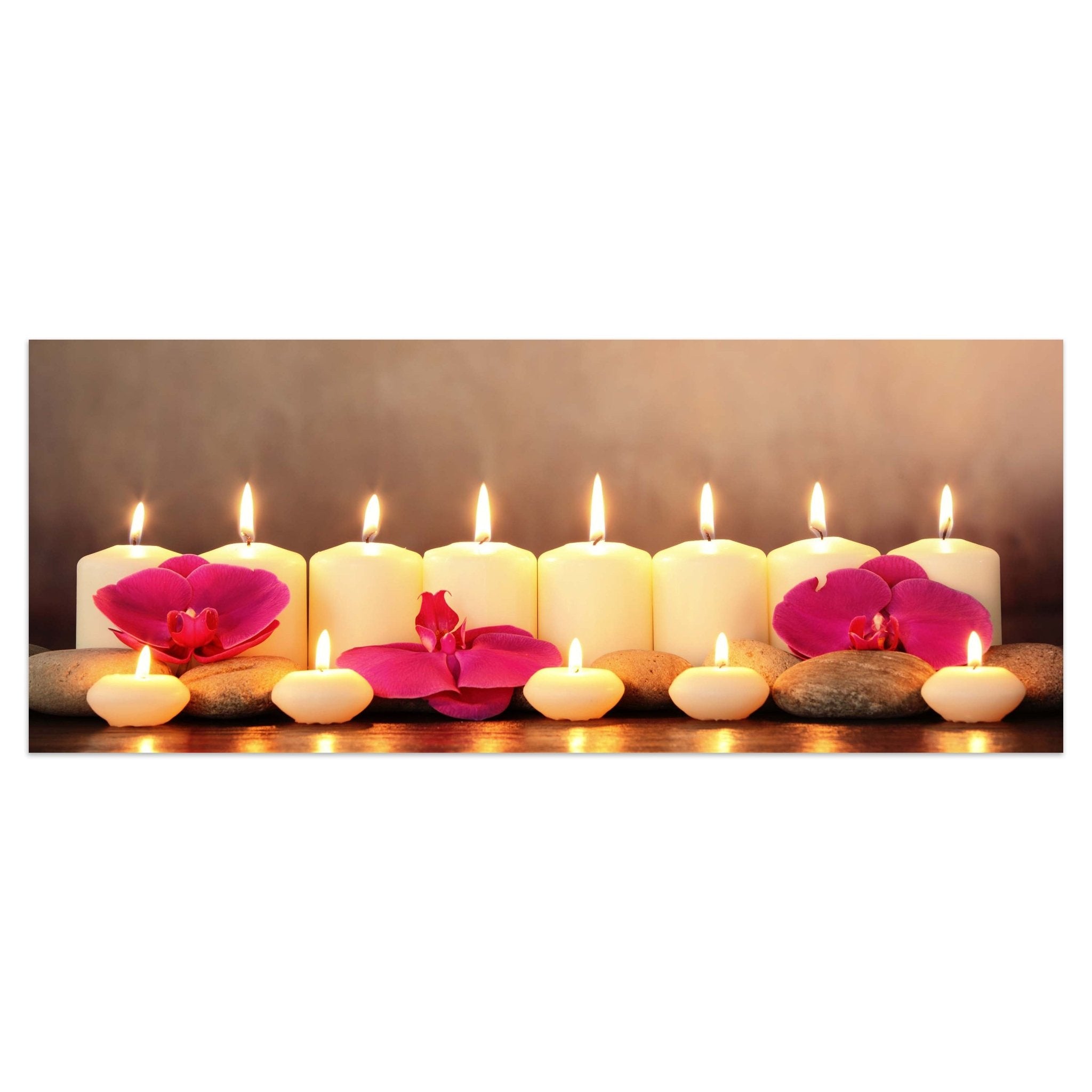 Leinwandbild Steine, Kerzen & Blüten, Wellness, Spa M1098 kaufen - Bild 1