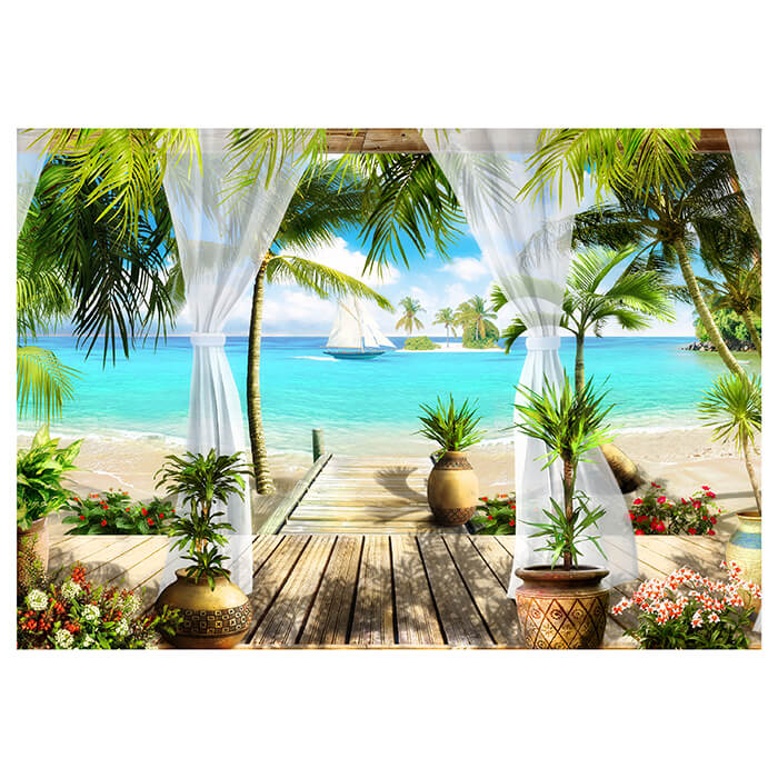 Fototapete Strandblick Meer Segelschiffe M1098 - Bild 2 Fototapete Strandblick Meer Segelschiffe M1098 - Bild 2