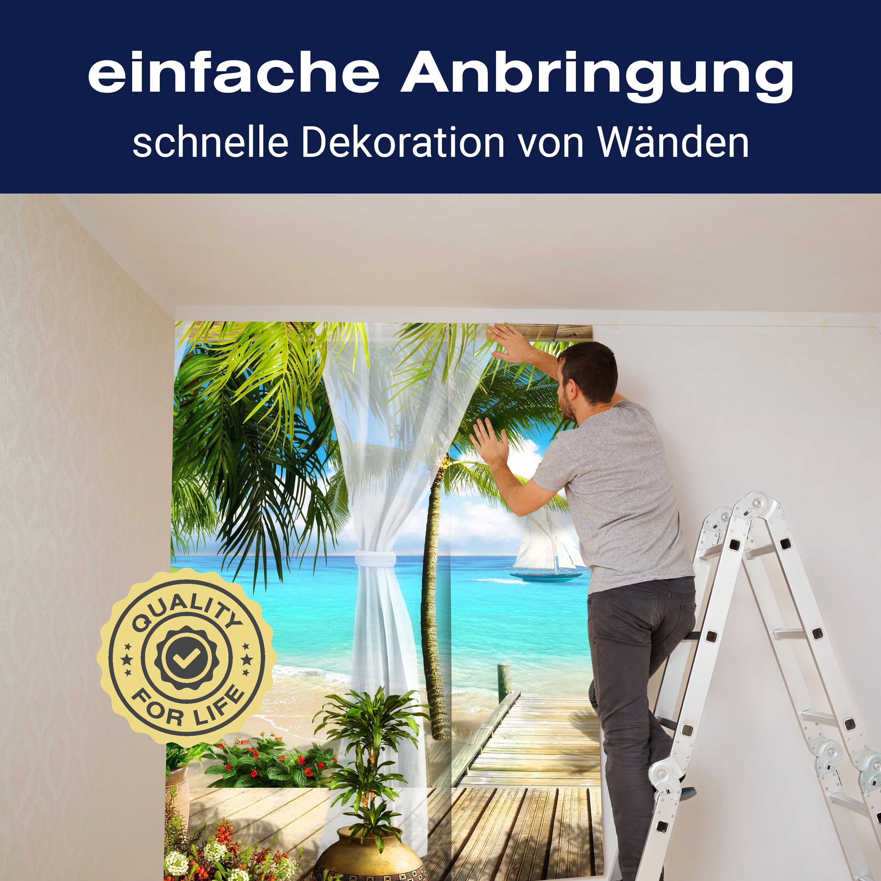 Fototapete Strandblick Meer Segelschiffe M1098 - Bild 3 Fototapete Strandblick Meer Segelschiffe M1098 - Bild 3