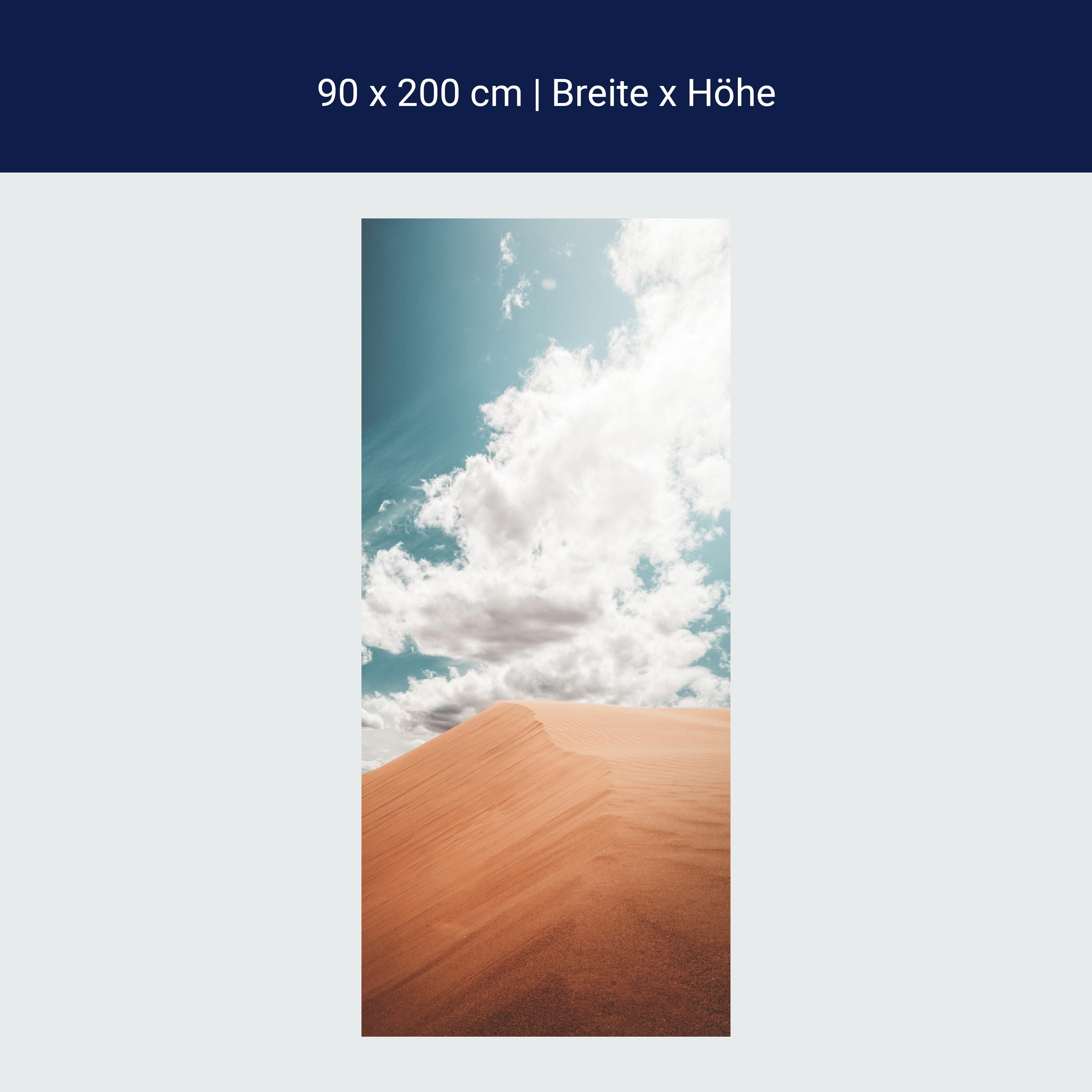 Türtapete Düne in den Himmel, Sand, Wüste, Wolken M1099 Türtapete Düne in den Himmel, Sand, Wüste, Wolken M1099
