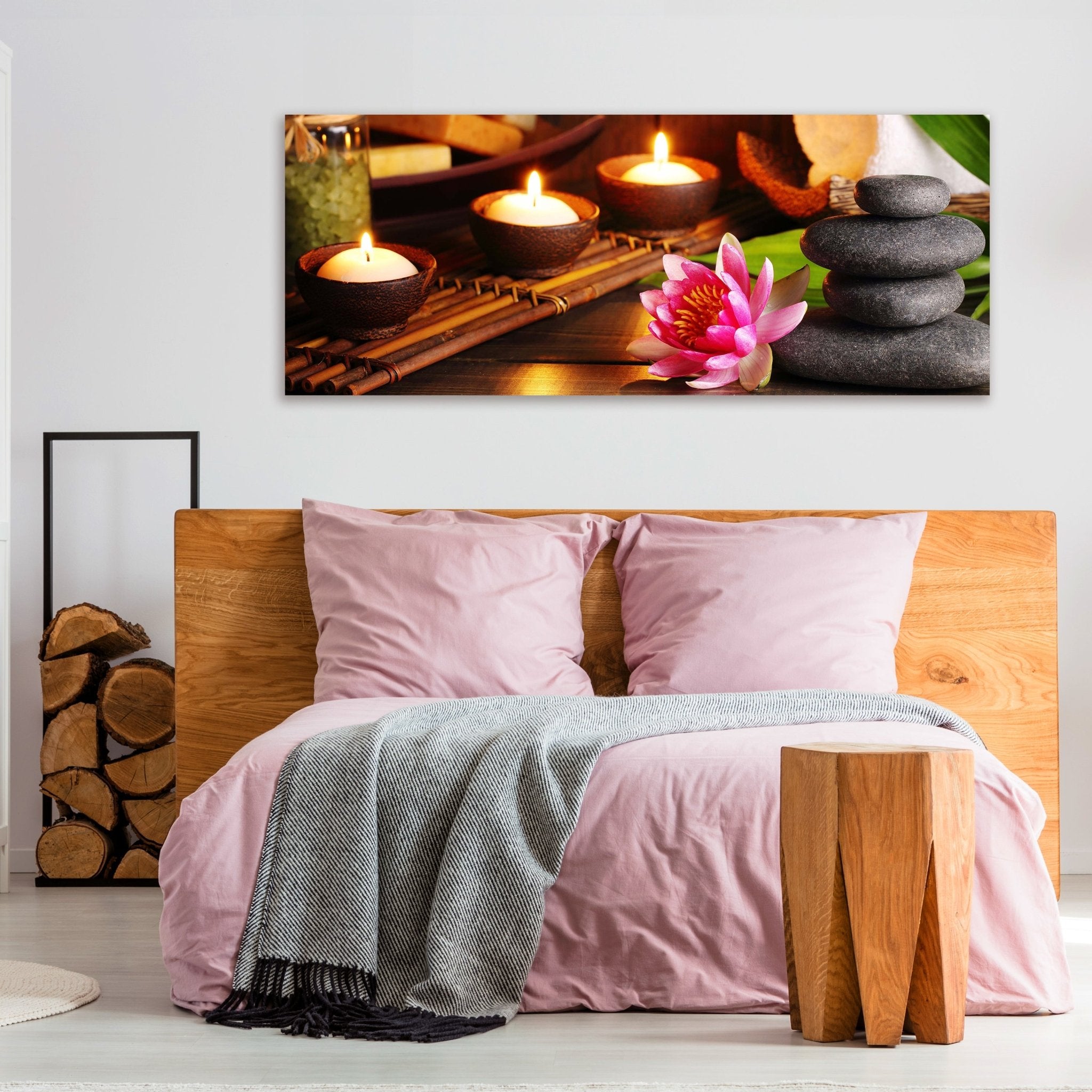 Leinwandbild Steine, Kerzen & Blüte, Lotus, Wellness M1100 kaufen - Bild 3 Leinwandbild Steine, Kerzen & Blüte, Lotus, Wellness M1100 kaufen - Bild 3