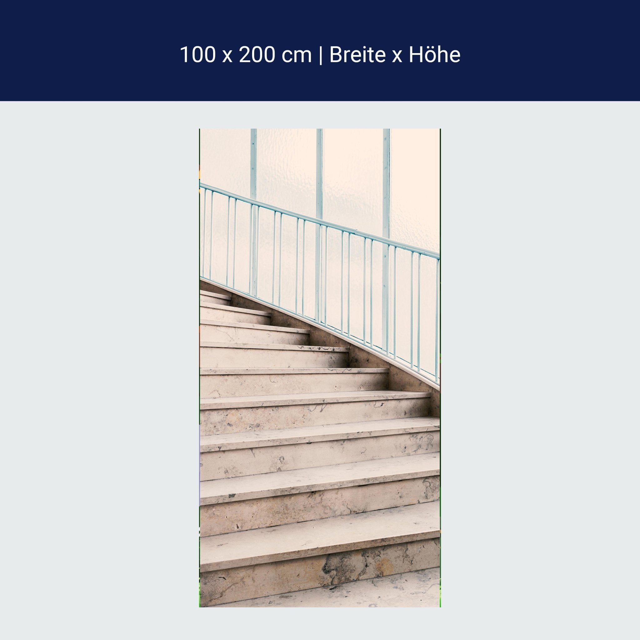 Türtapete Natur-stein Treppe mit Geländer, Steine M1100 Türtapete Natur-stein Treppe mit Geländer, Steine M1100