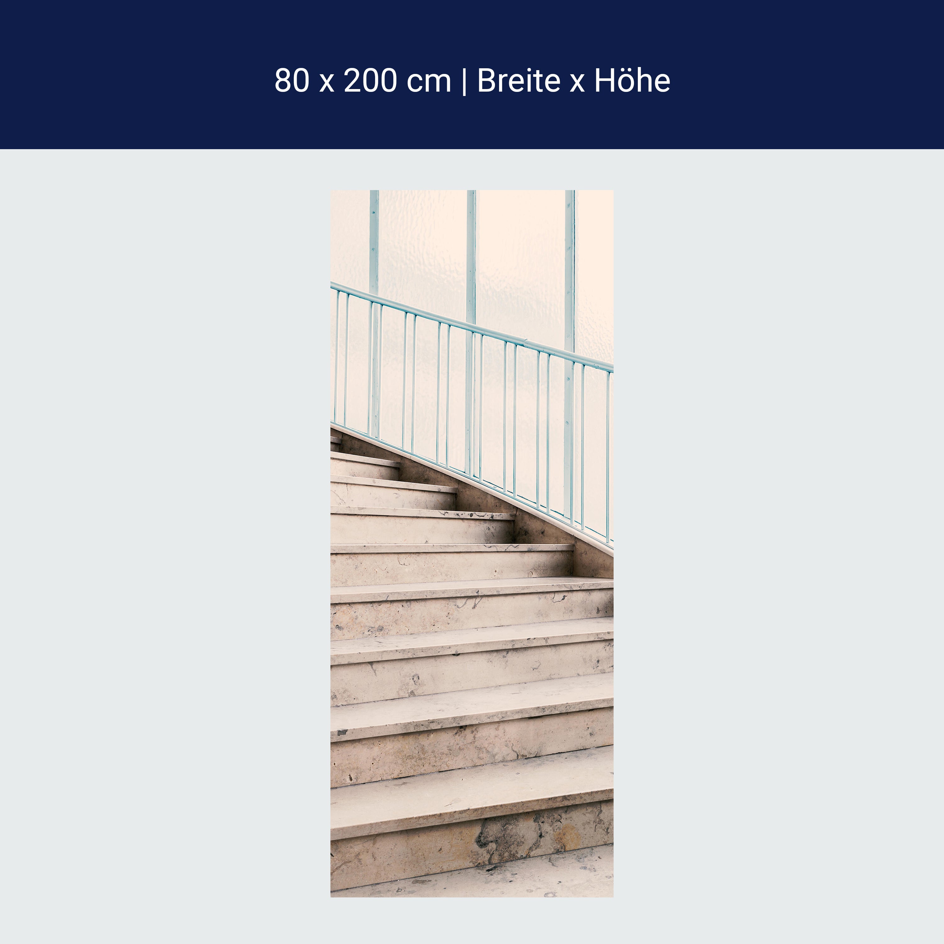 Türtapete Natur-stein Treppe mit Geländer, Steine M1100 Türtapete Natur-stein Treppe mit Geländer, Steine M1100