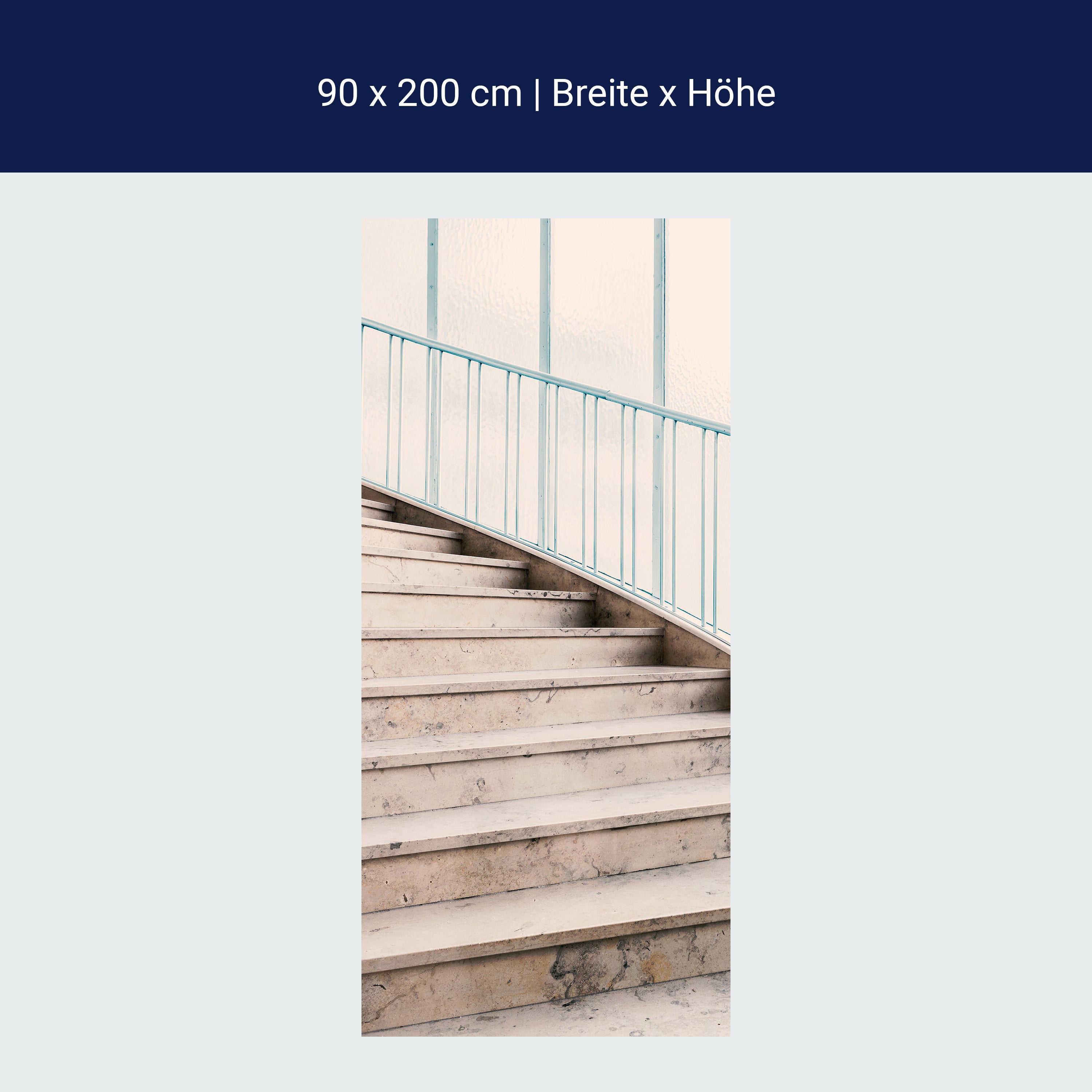Türtapete Natur-stein Treppe mit Geländer, Steine M1100 Türtapete Natur-stein Treppe mit Geländer, Steine M1100