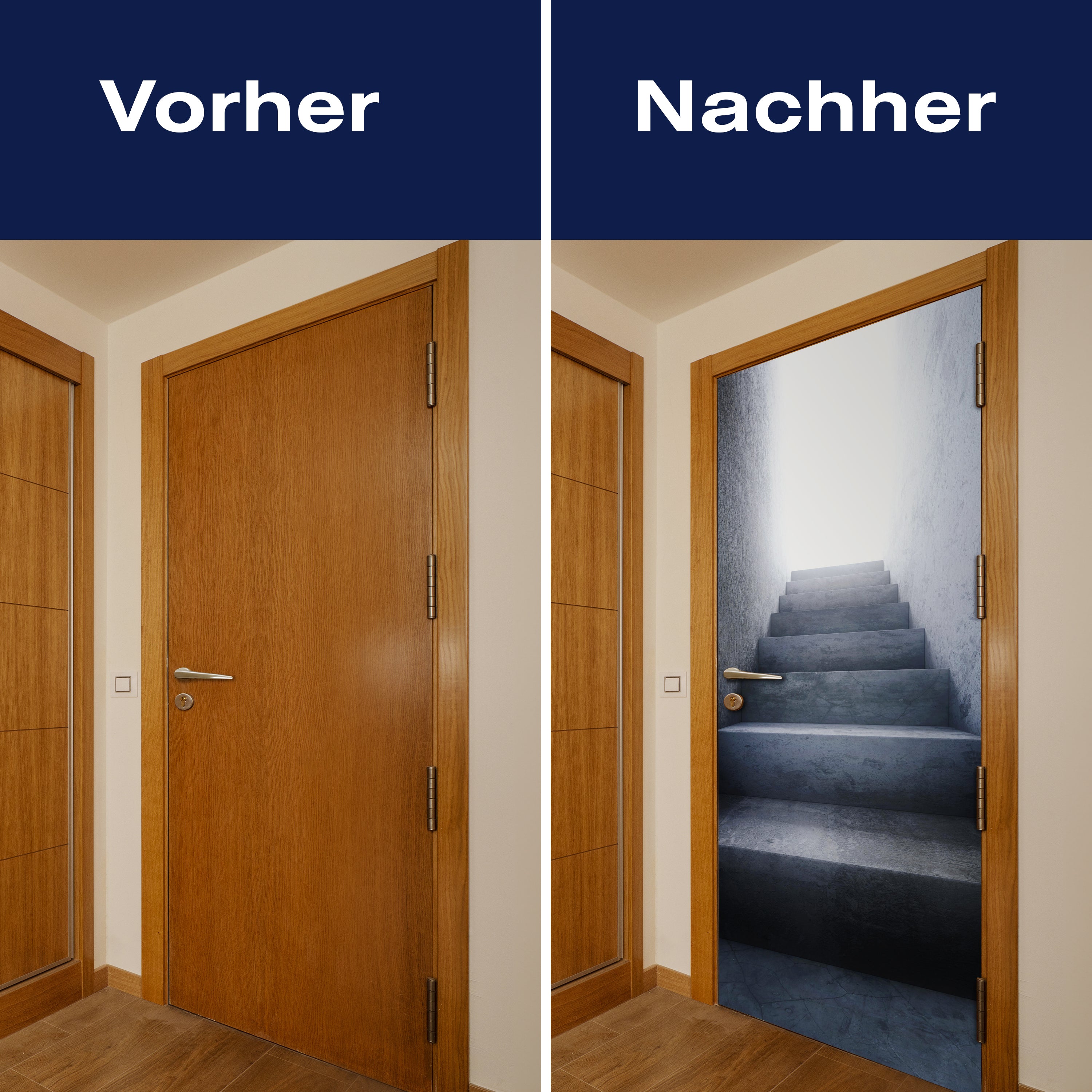 Türtapete Dunkle Treppe ins Licht, Treppen-stufen M1101 - Bild 10 Türtapete Dunkle Treppe ins Licht, Treppen-stufen M1101 - Bild 10