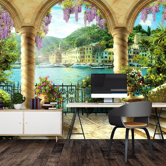 Fototapete Hafen Stadt Säulen M1104 - Bild 1 Fototapete Hafen Stadt Säulen M1104 - Bild 1